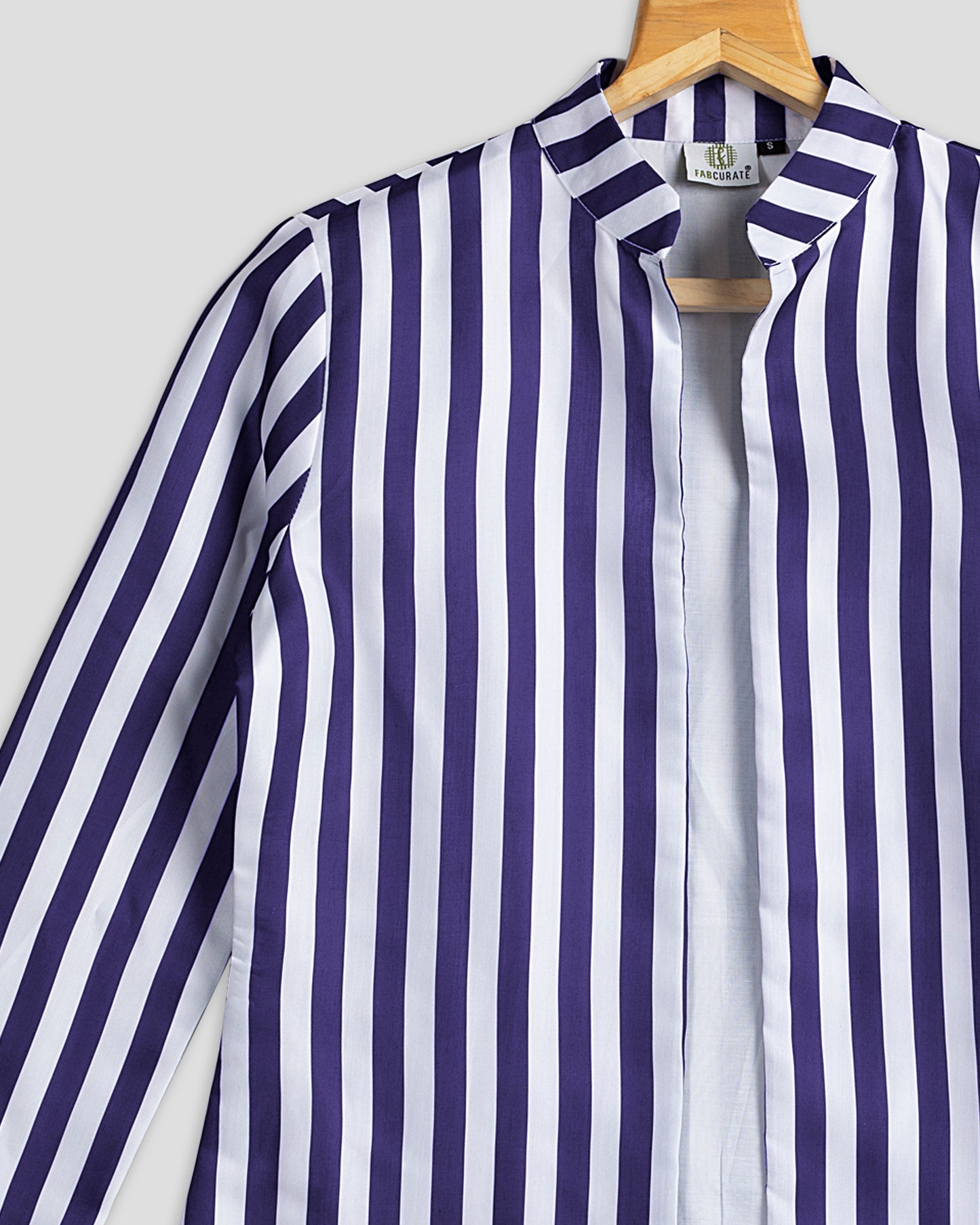 Royal Blue Stripes Hangup Jacket For Women