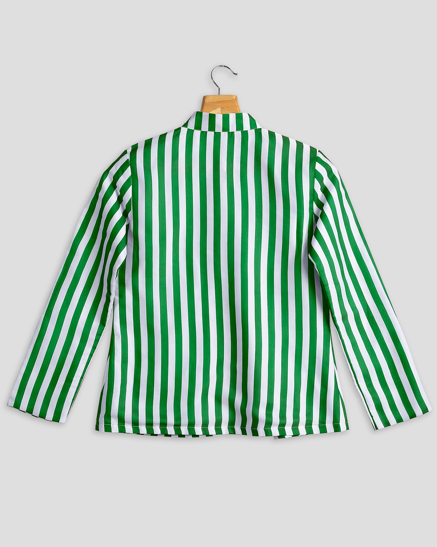 Green Stripes Hangup Jacket For Women