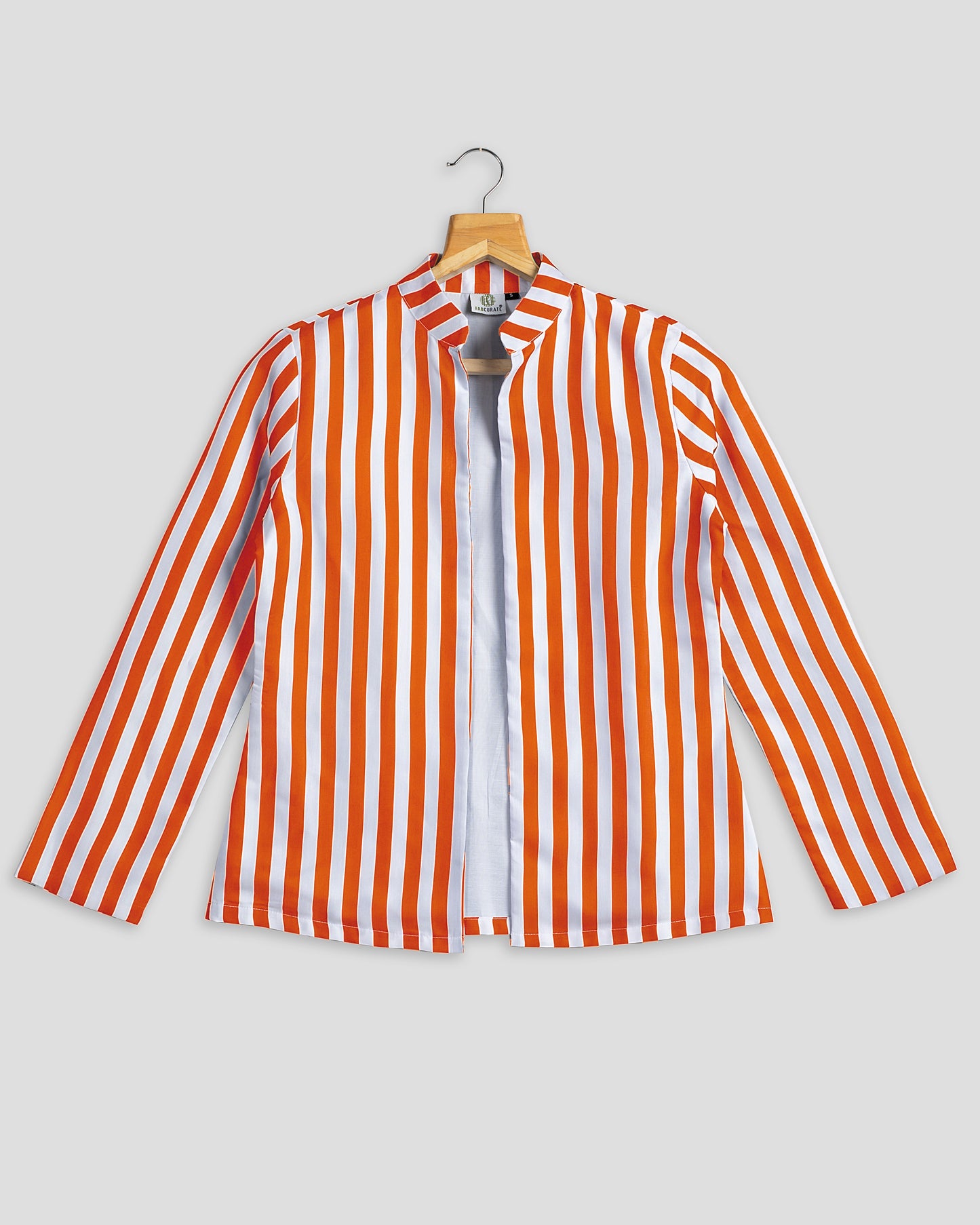 Fire Orange Stripes Hangup Jacket For Women