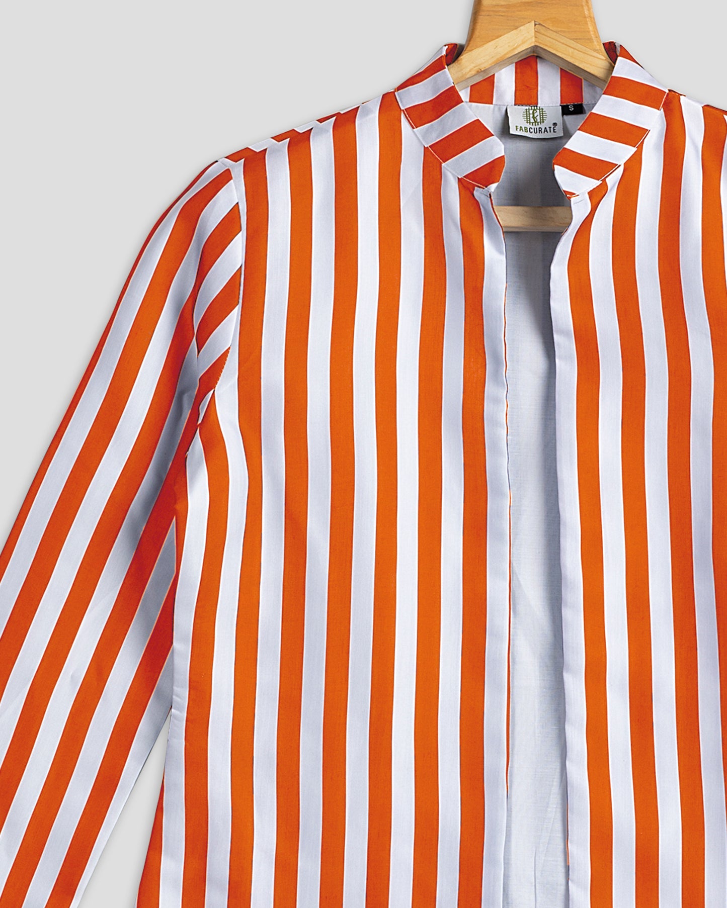 Fire Orange Stripes Hangup Jacket For Women