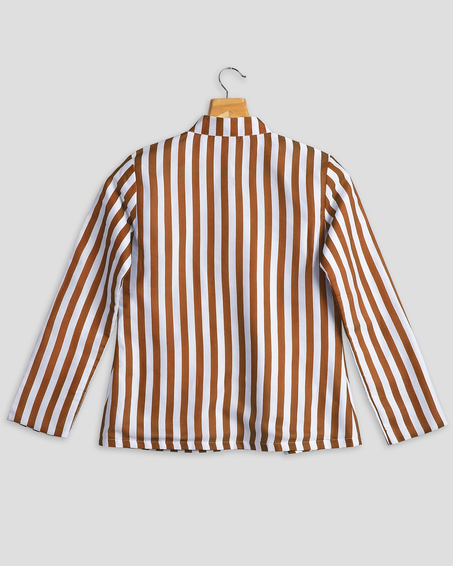 Brown Stripes Hangup Jacket For Women