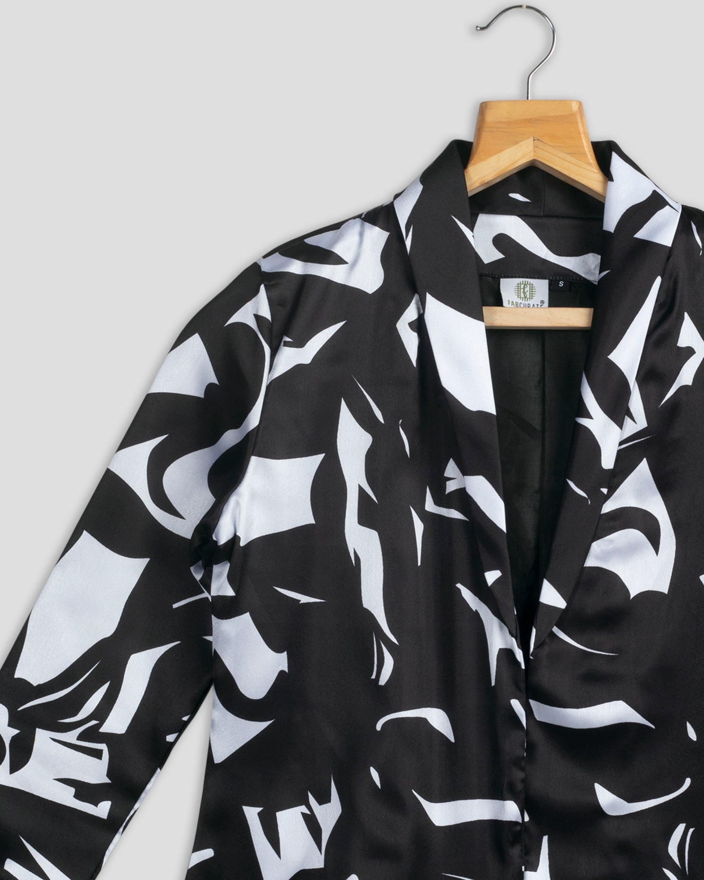 Stylish Black Abstract Jacket For Women