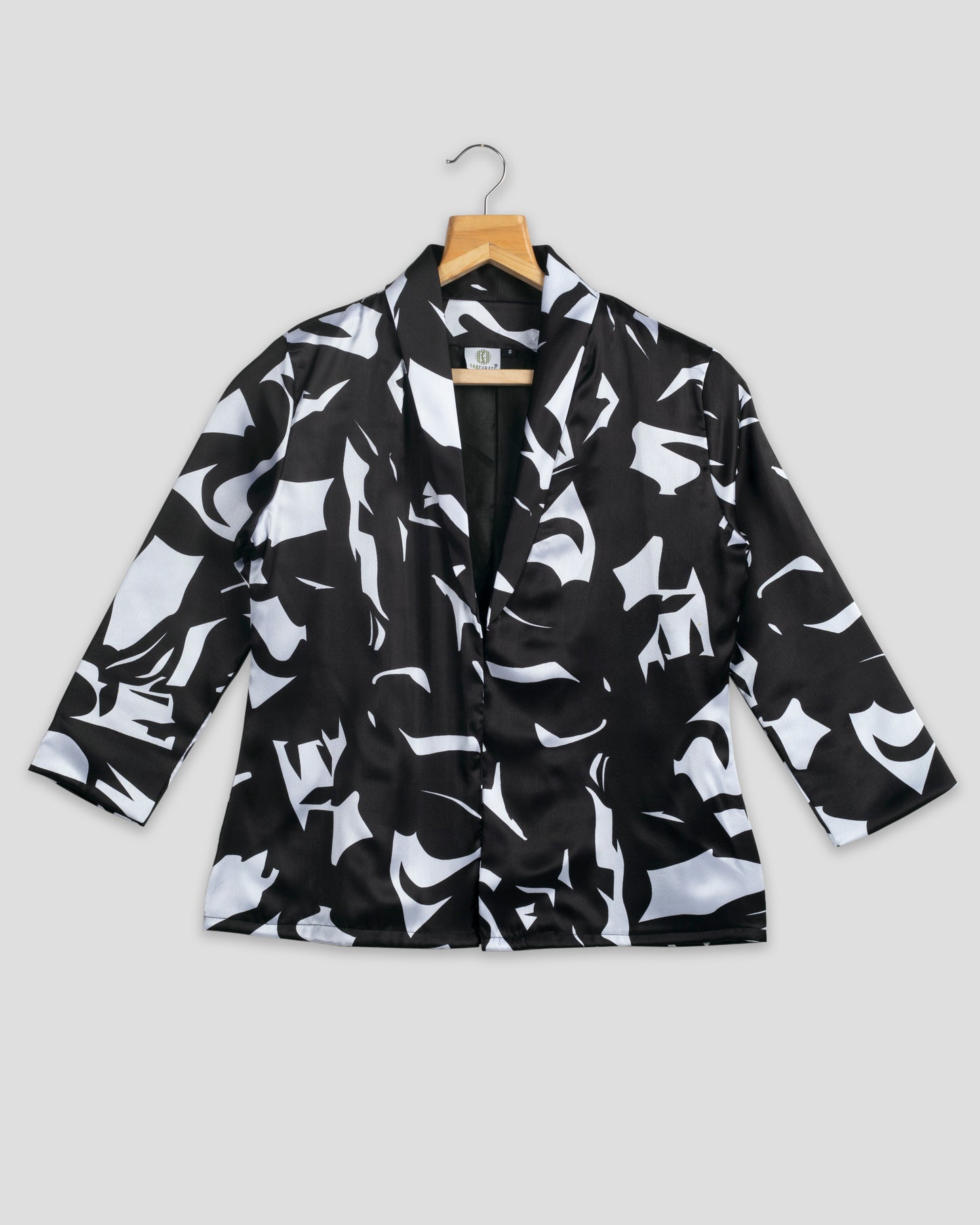 Stylish Black Abstract Jacket For Women