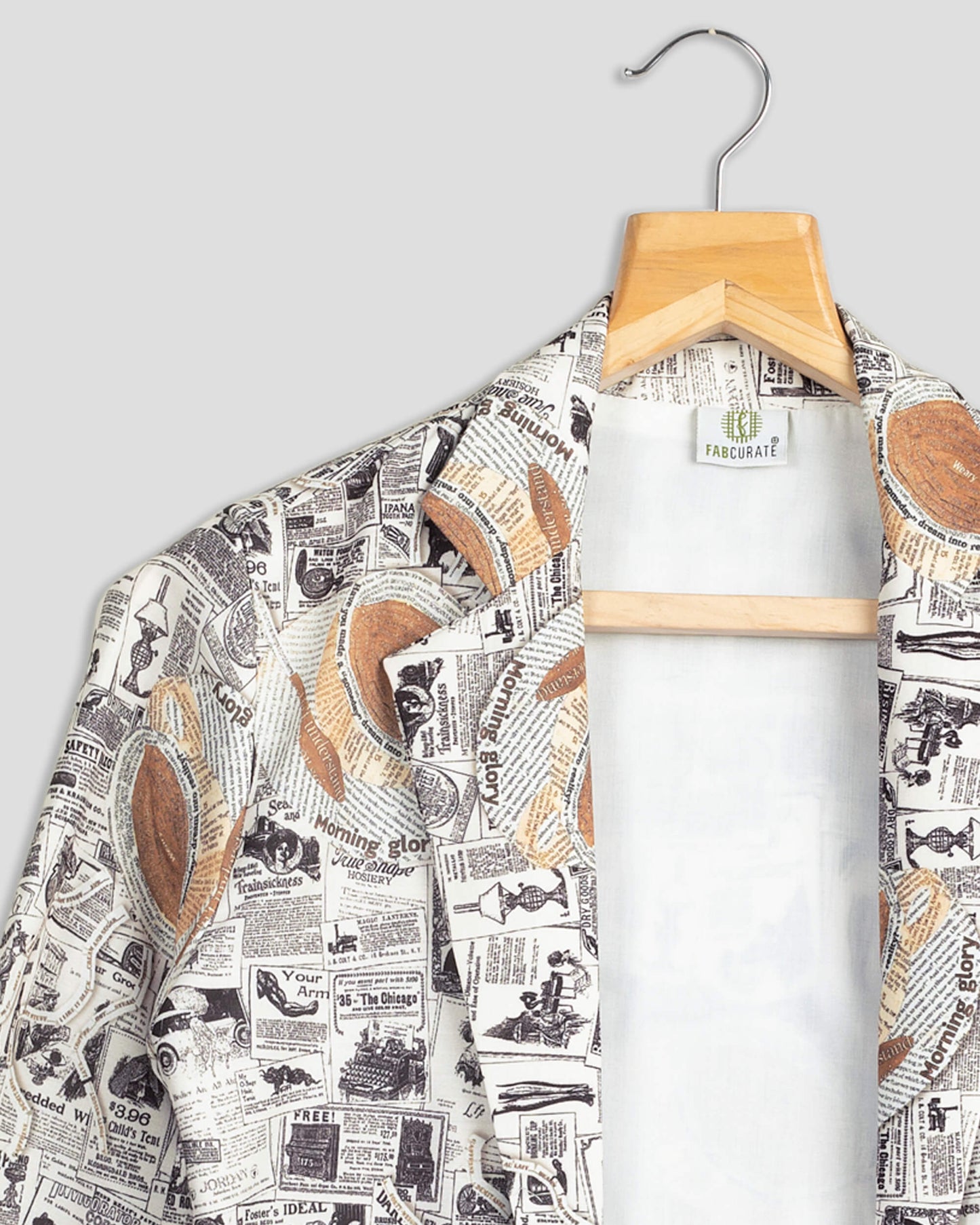 Exclusive Newspaper Print Jacket For Women