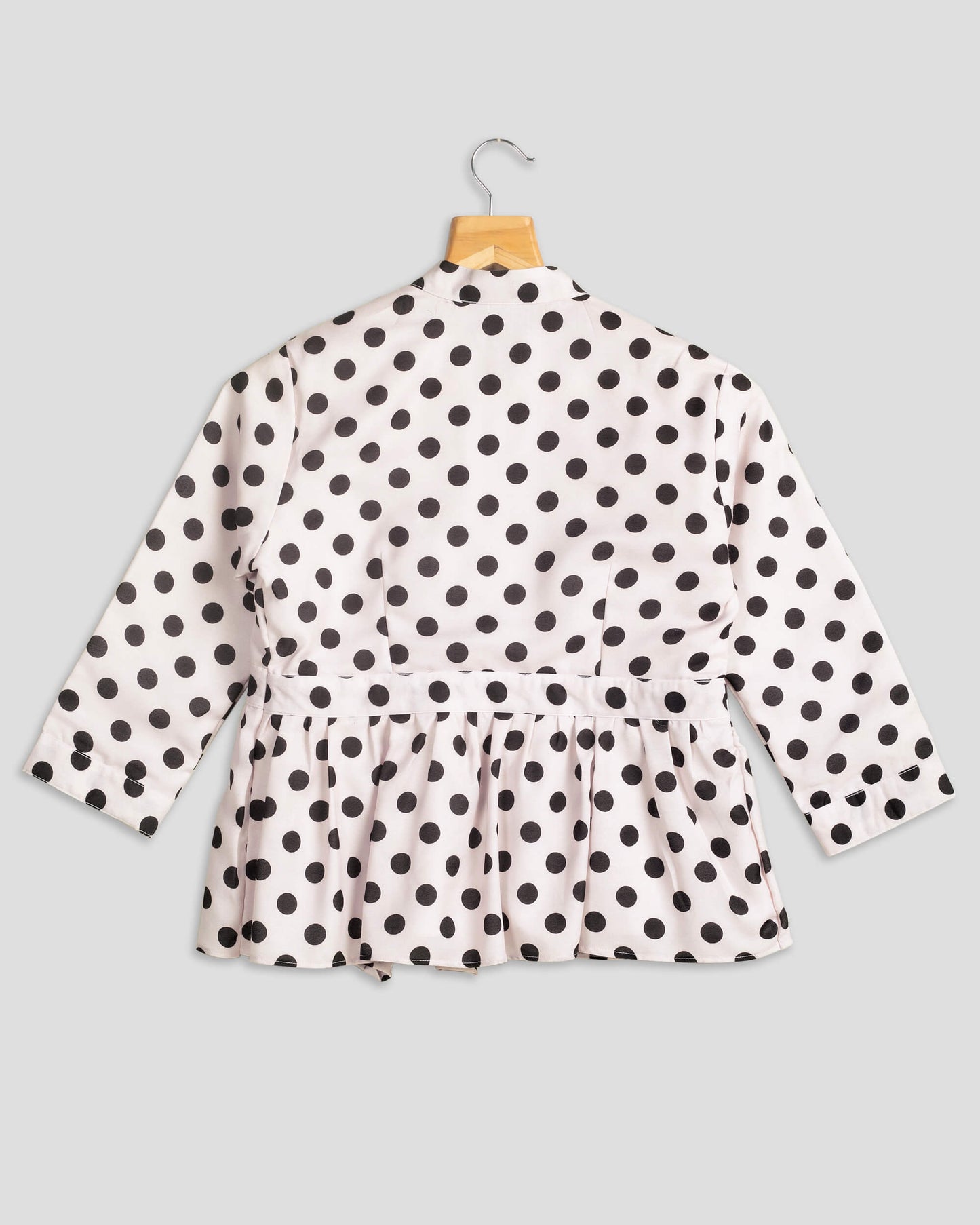 Smart Polka Dots Frill Jacket For Women