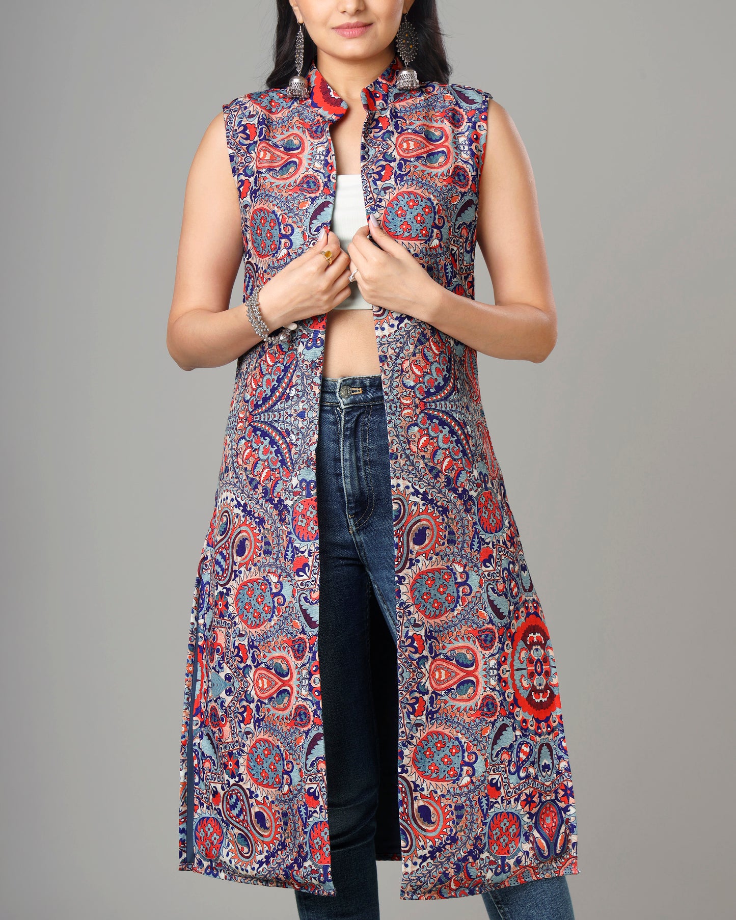 Bestselling Ethnic Designer Long Jacket For Woman