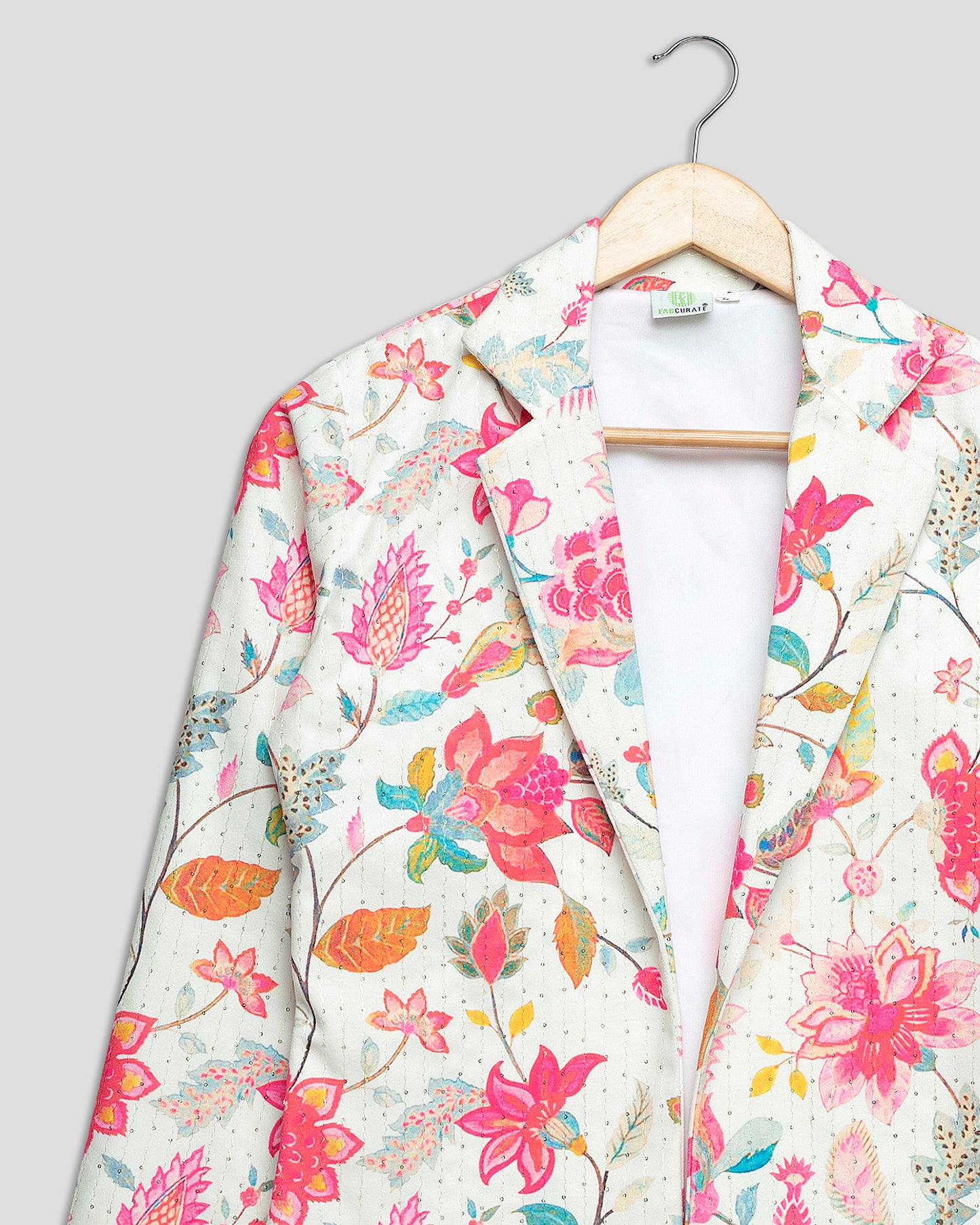Floral Printed sequins Velvet Jackets for Glamorous Style