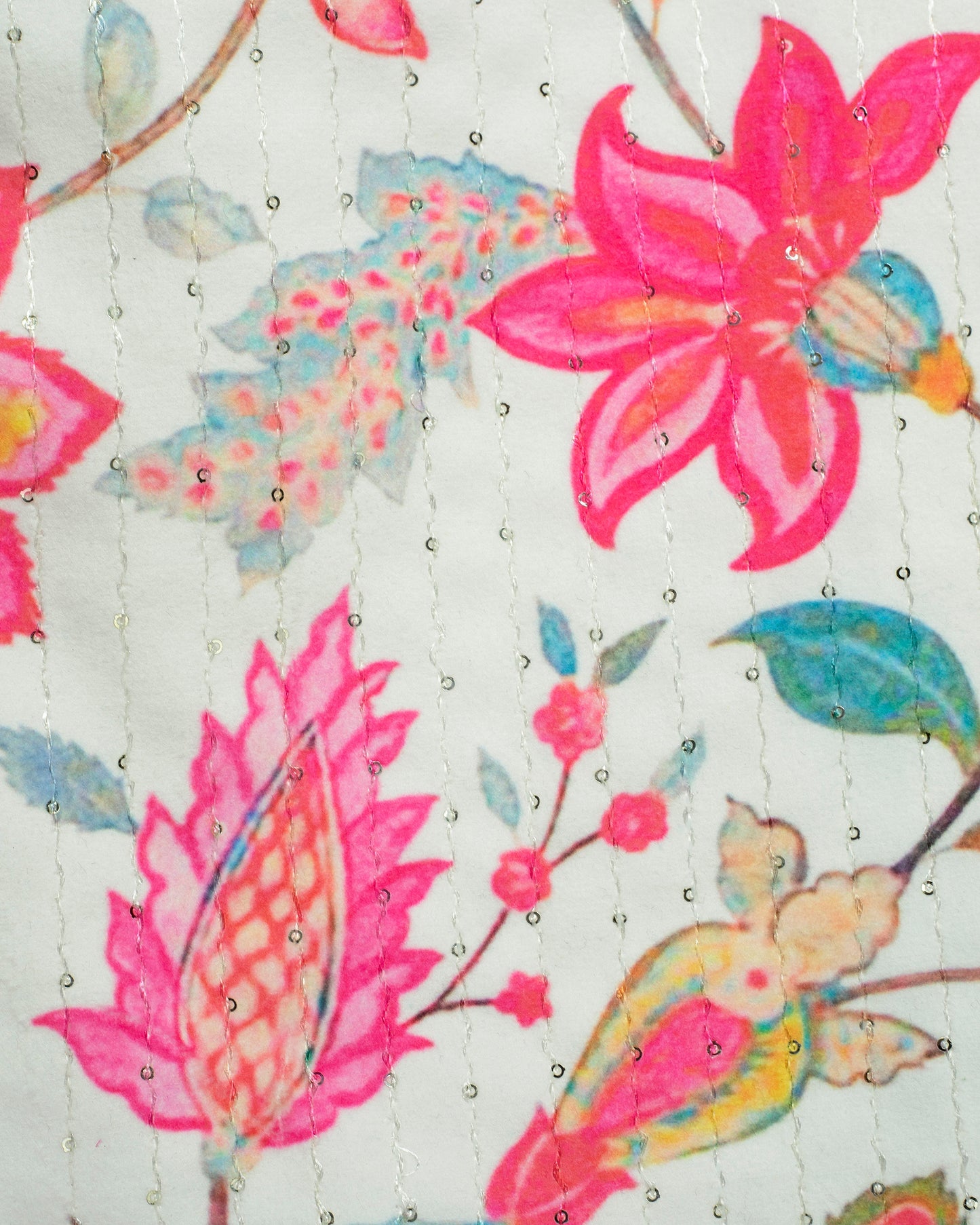 Floral Printed sequins Velvet Jackets for Glamorous Style