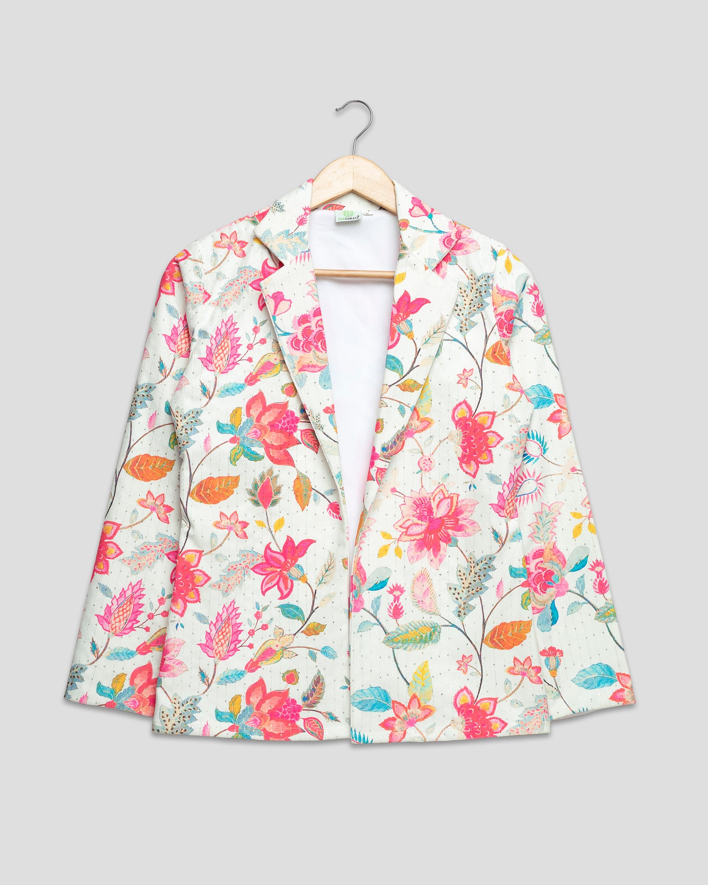 Floral Printed sequins Velvet Jackets for Glamorous Style