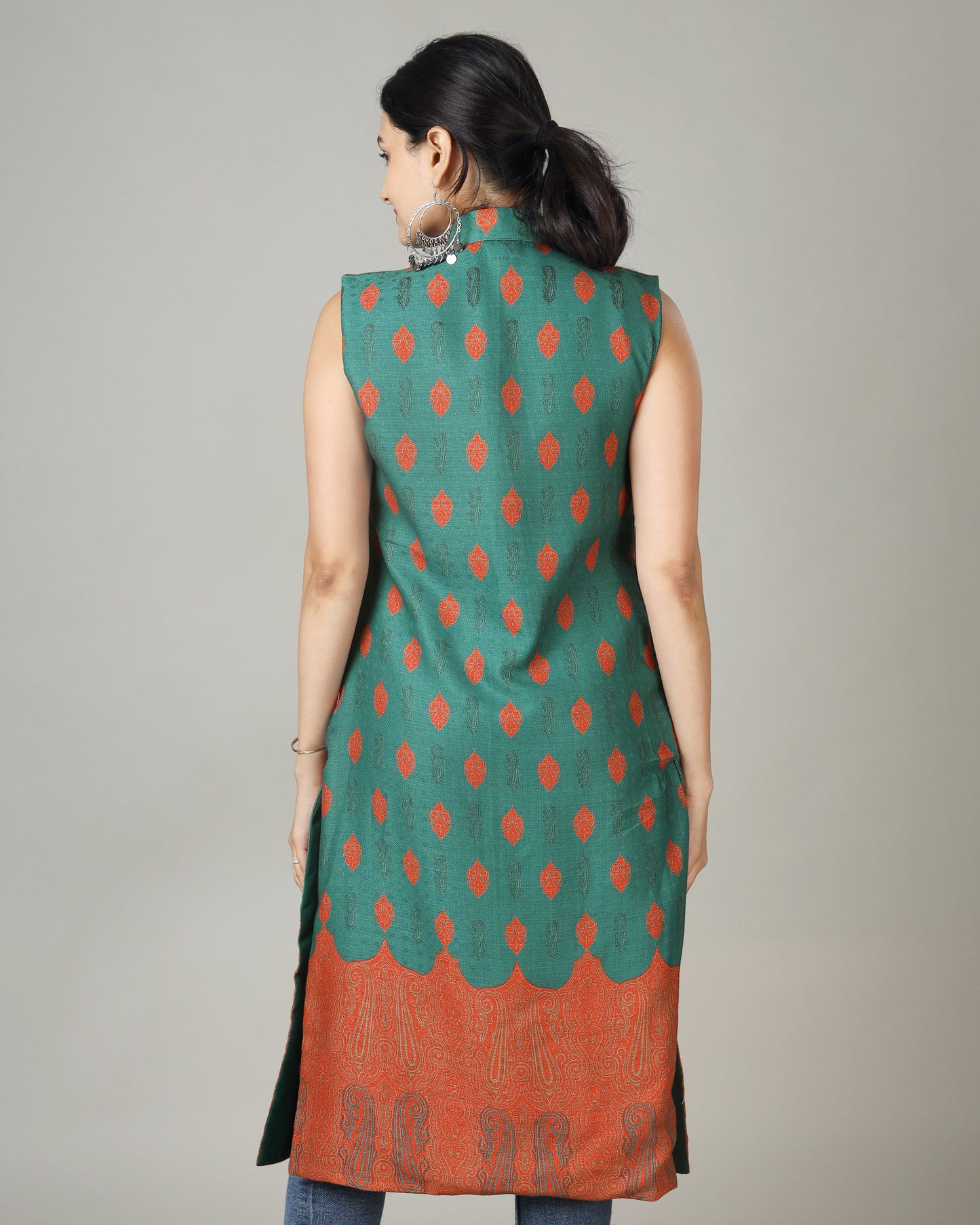 Royalty in Threads-Pasmina Women's Long Jacket Fit for Elegance