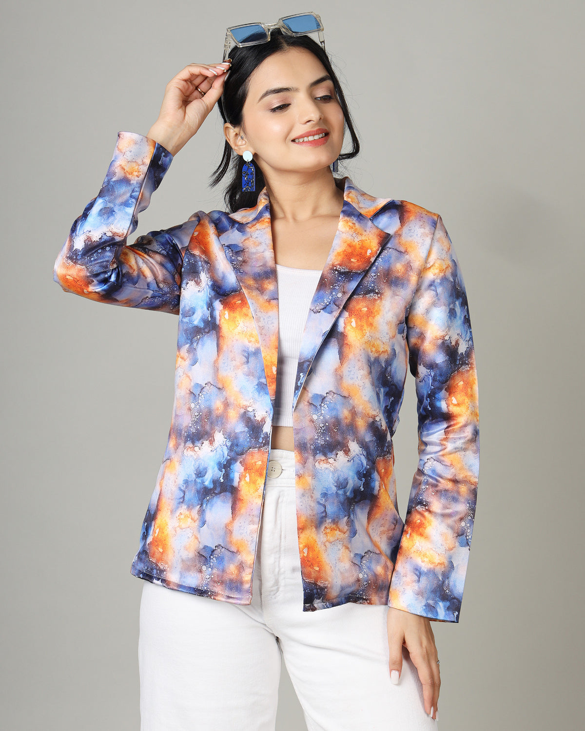 Women's Tie And Dye Jacket Crafted For All Day Wear