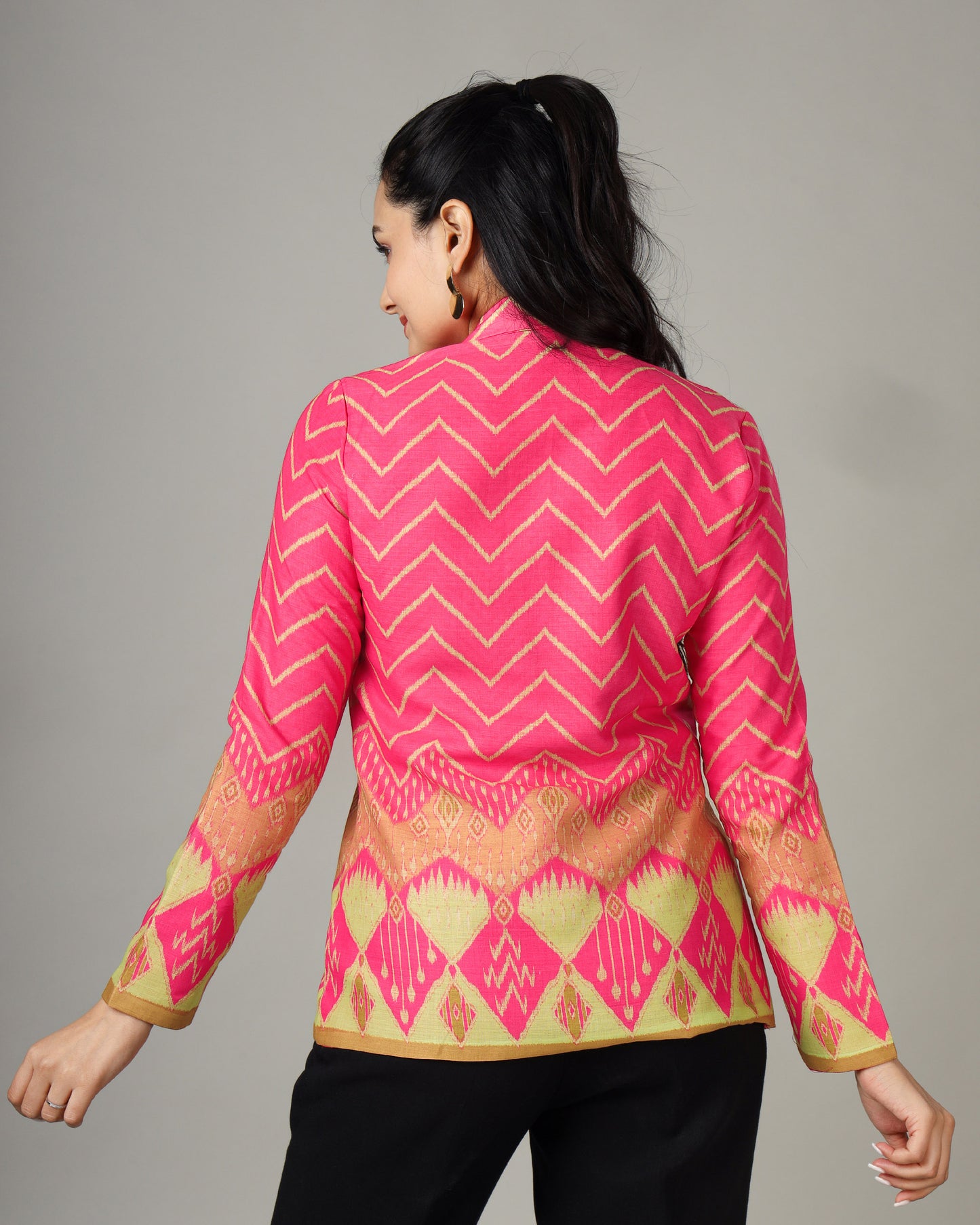 Graceful Modern Chevron Jacket For Women