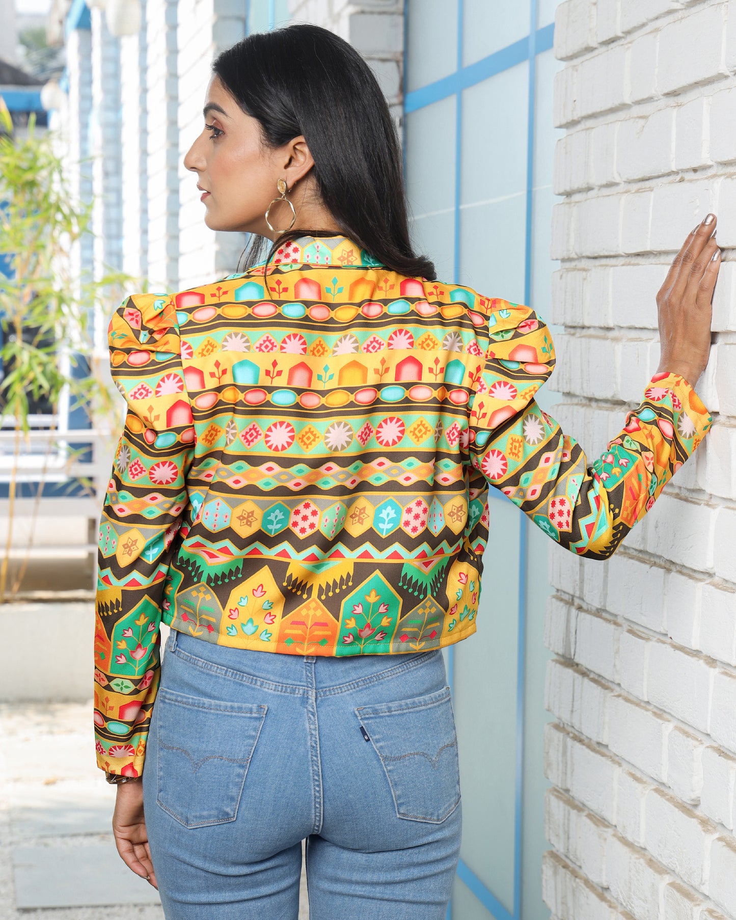 Colorful Elegance Ethnic Women's Jacket