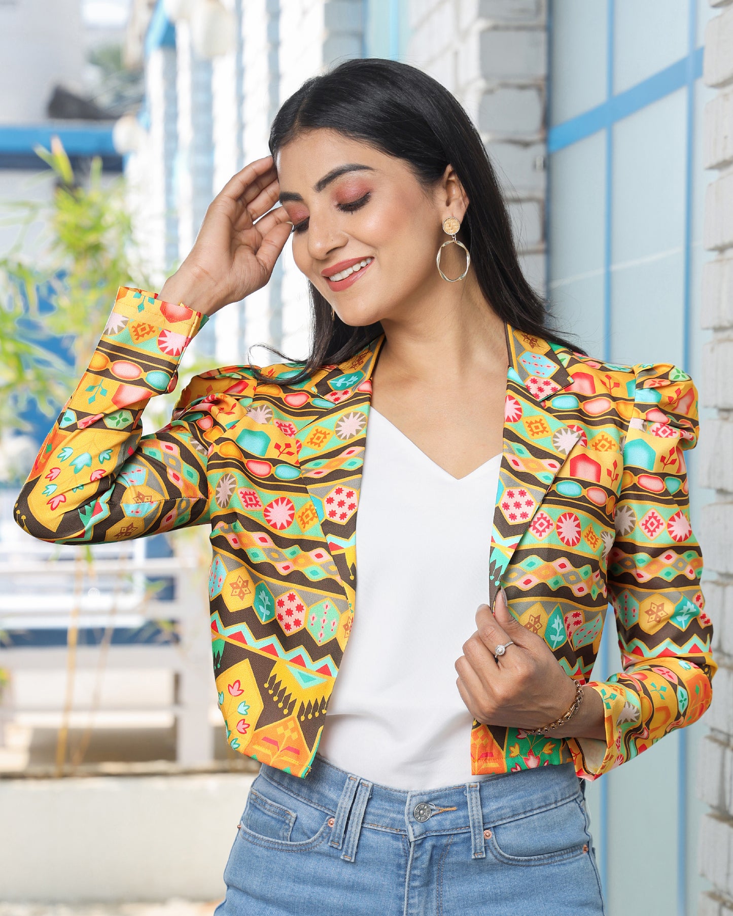 Colorful Elegance Ethnic Women's Jacket