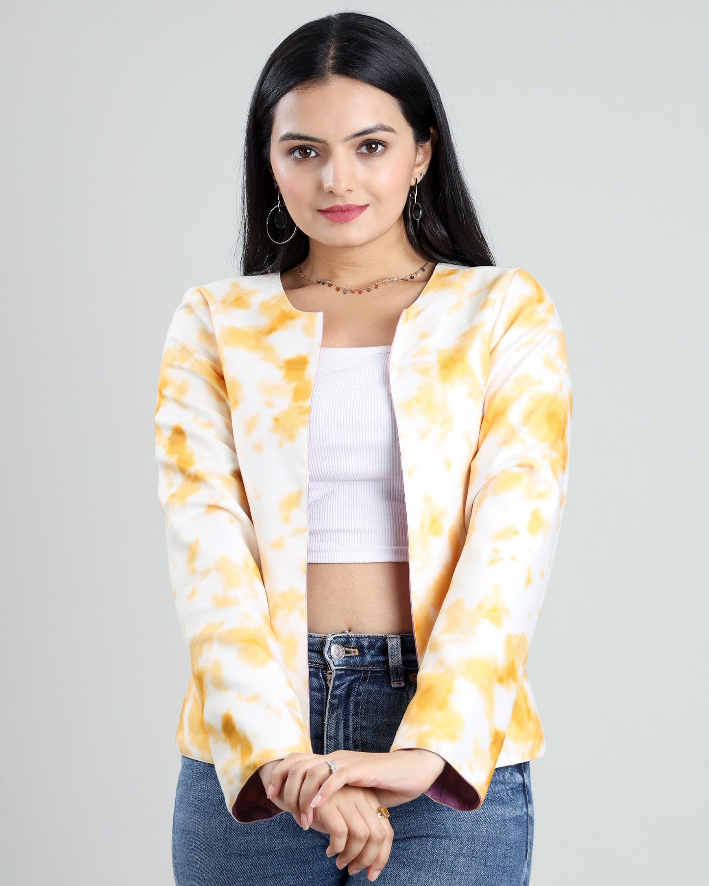 Duo Style Tie And Dye Reversible Women's Jacket