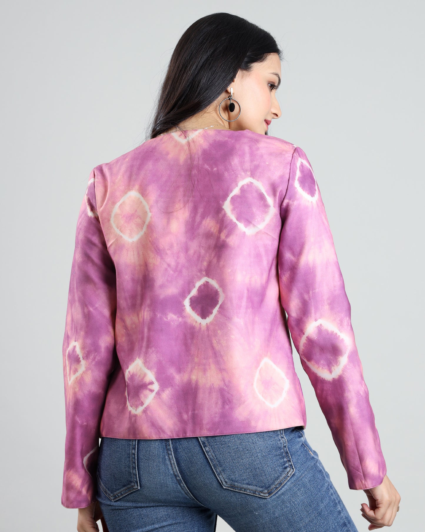 Duo Style Tye And Dye Reversible Women's Jacket