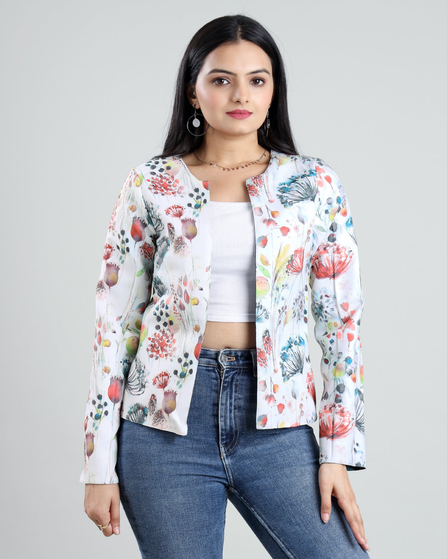 Catchy Petal Perfection Reversible Women's Jacket