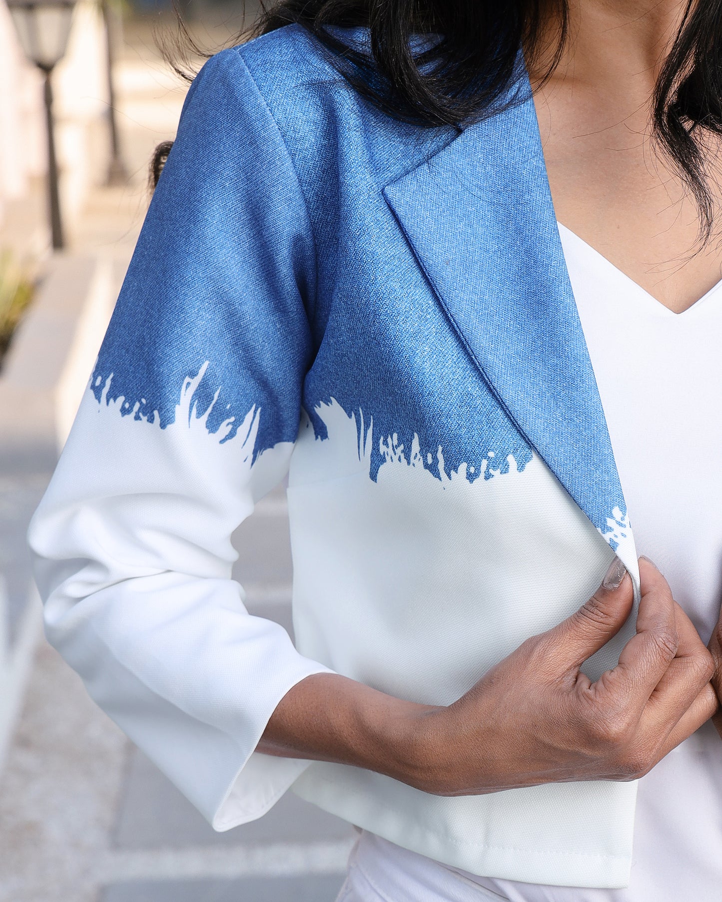 Color Clash Crush: Color Block Deniim Inspire Jacket