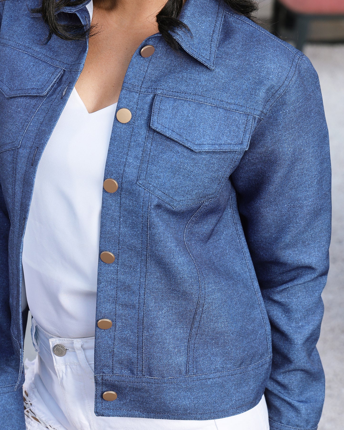 Solid Statement Deniim Inspire Womens Jacket
