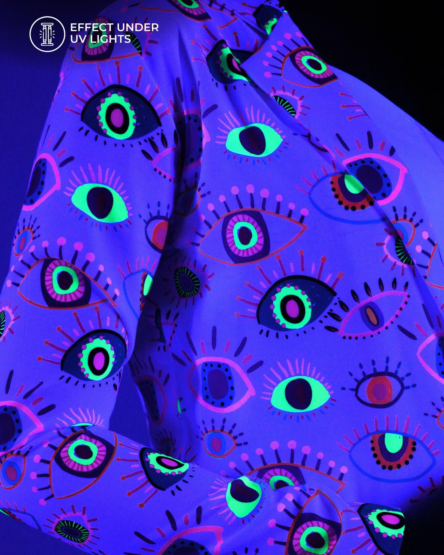 Mystic Glow: Evil Eye Neon Women's Jacket