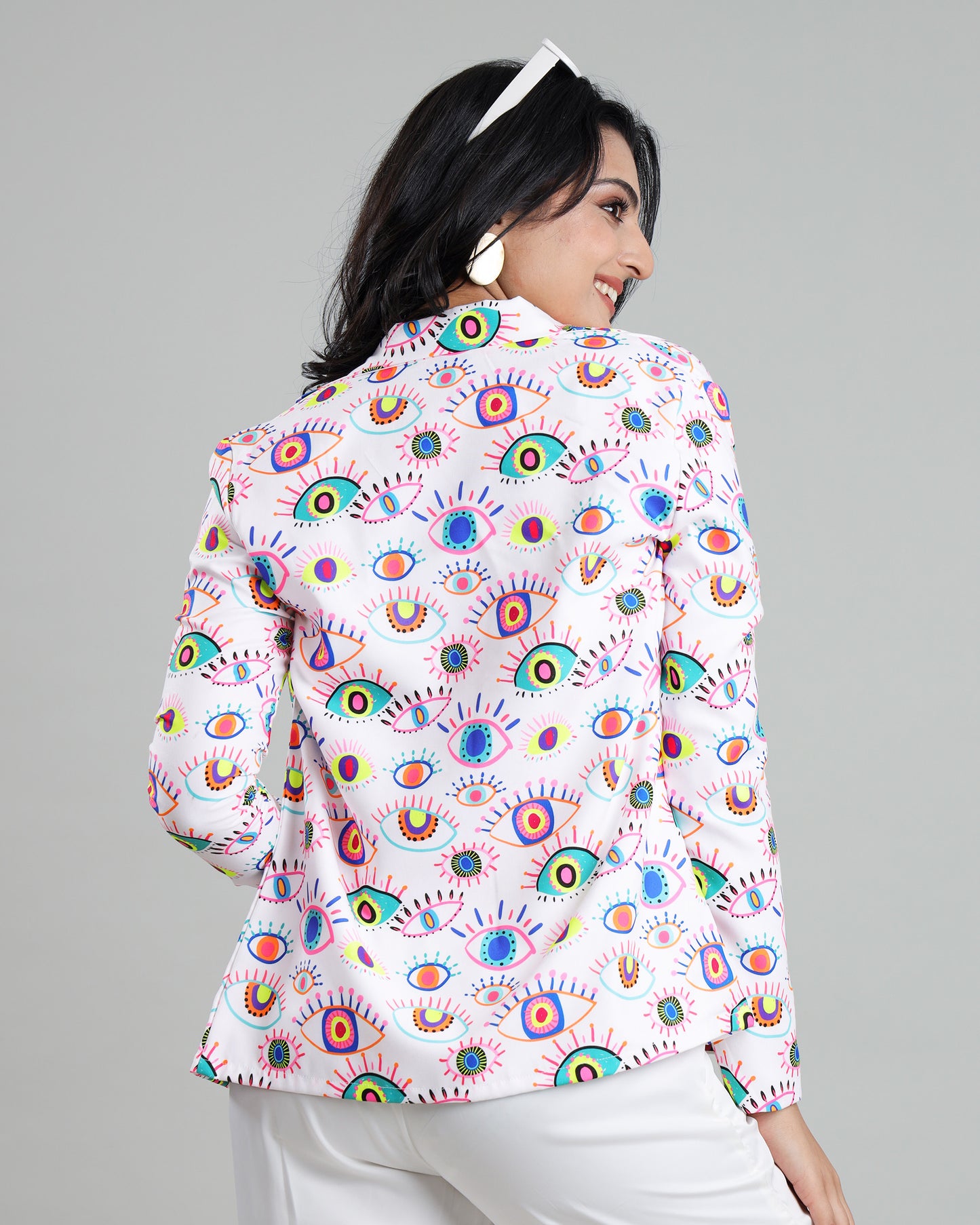 Mystic Glow: Evil Eye Neon Women's Jacket