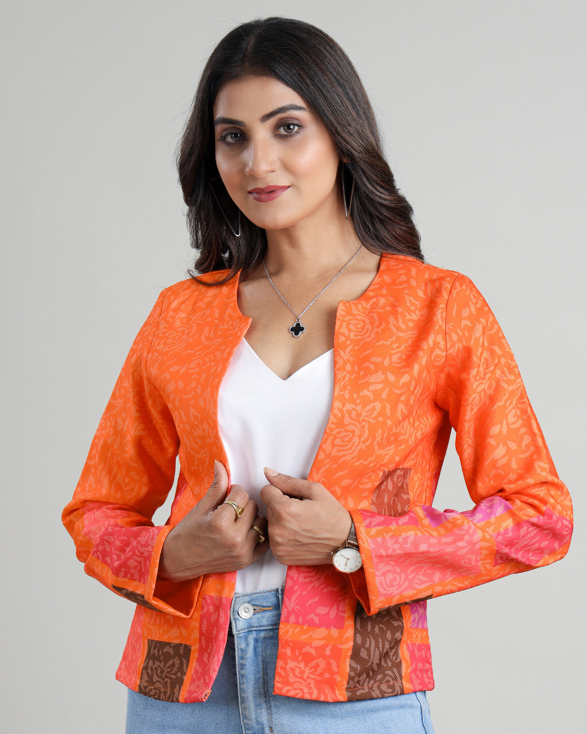 Flora's Fire: A Trendy Jacket That Makes a Statement