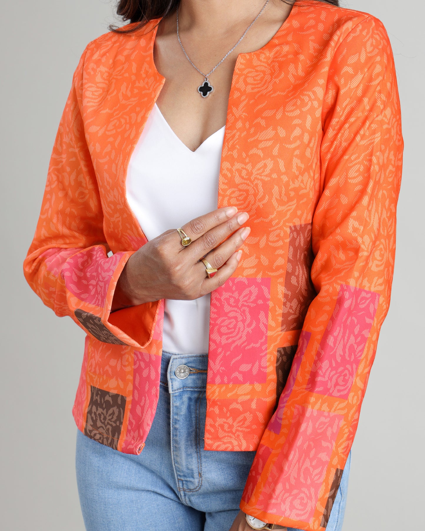 Flora's Fire: A Trendy Jacket That Makes a Statement