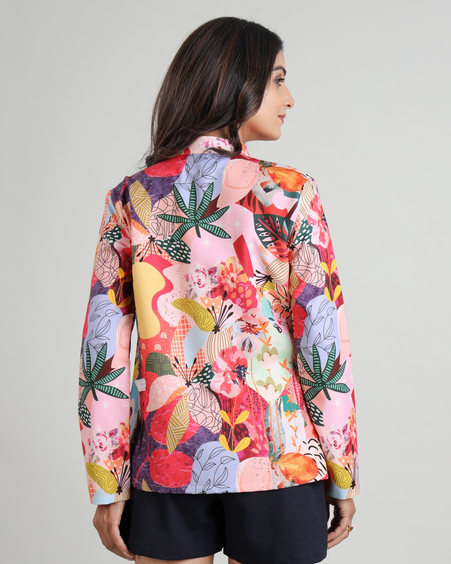 The Showstopper: Women's Abstract Floral Jacket