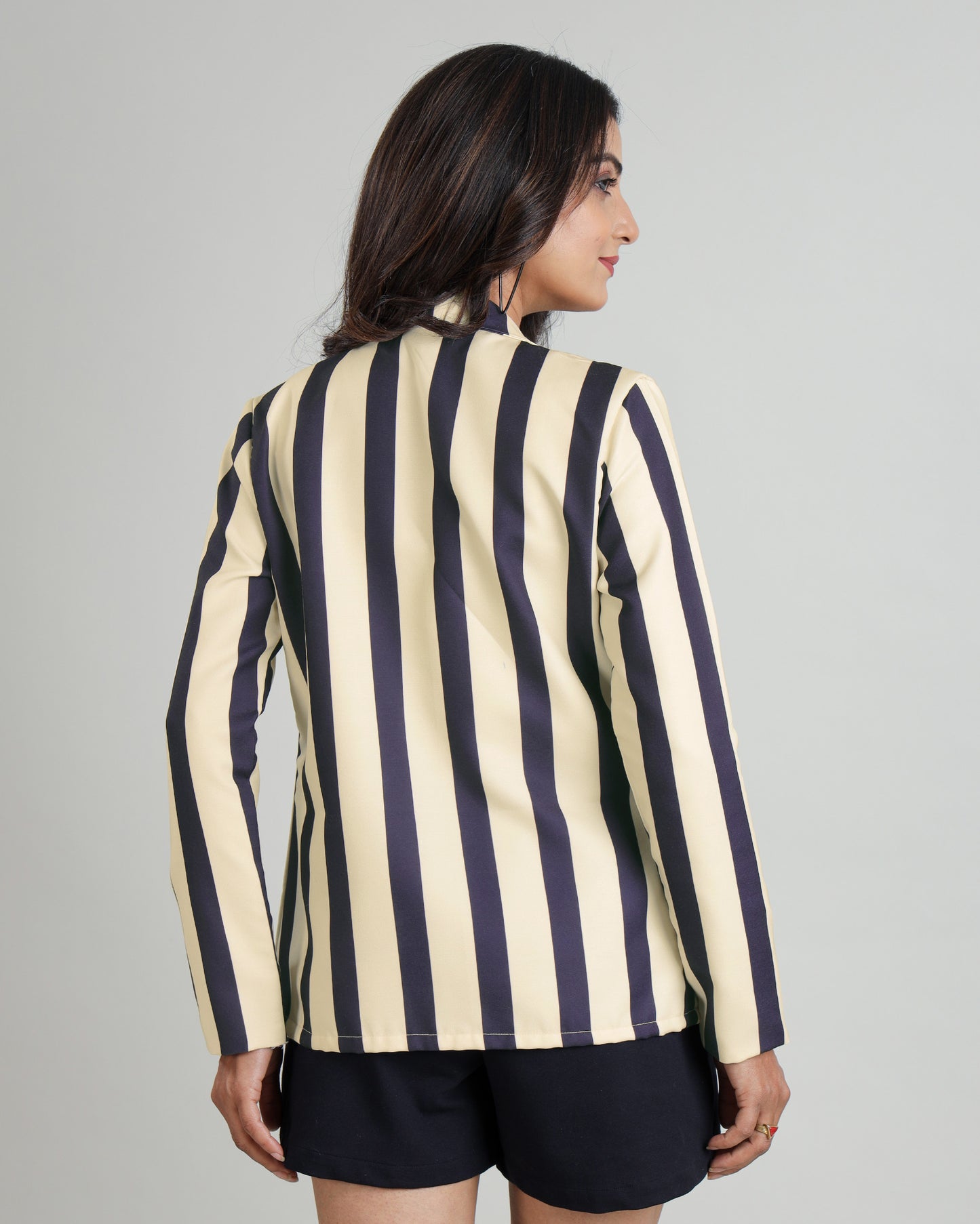 Pinstripe Perfection: Women's Professional Striped Jacket