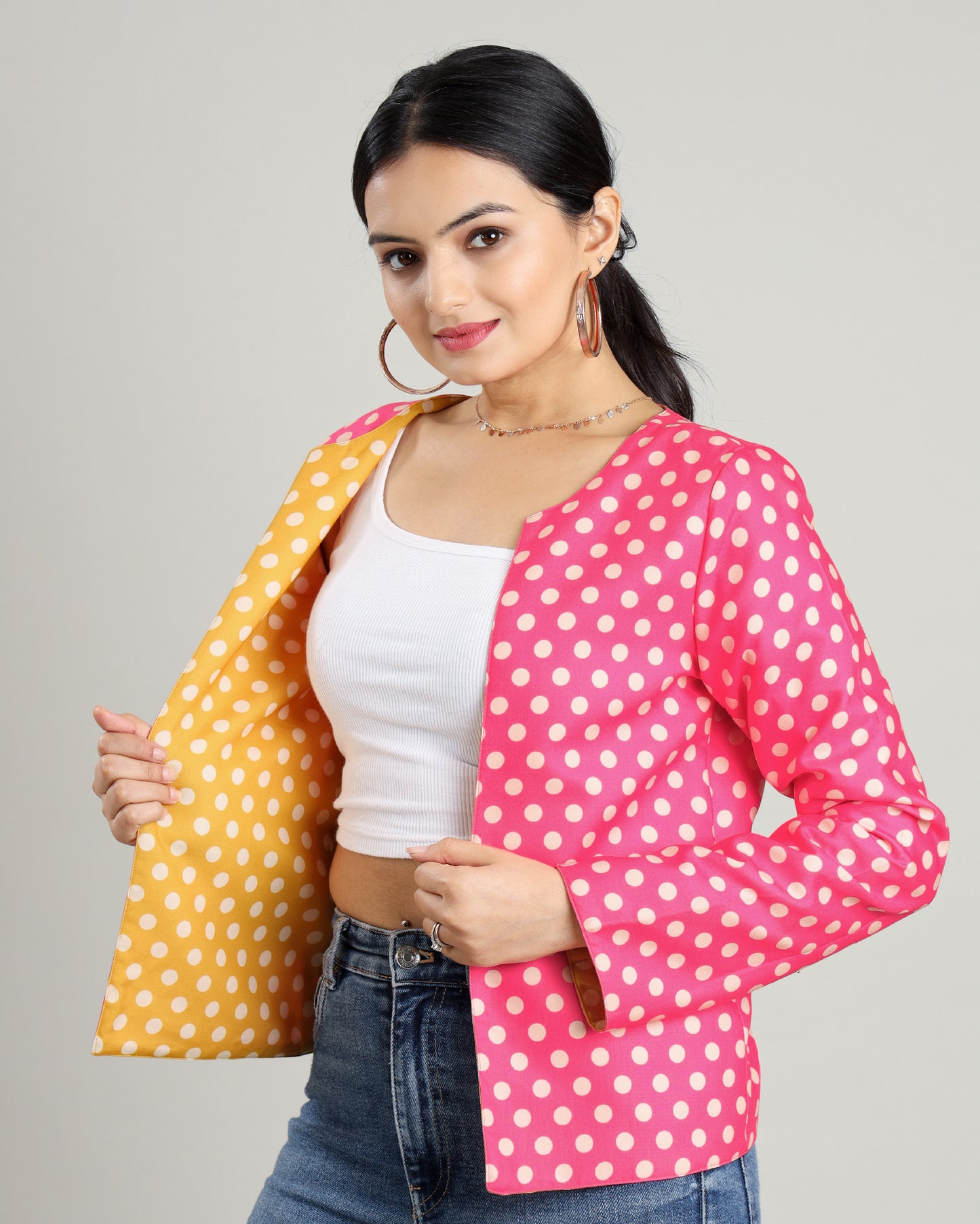 Fun Flip: Polka Dot Magic Reversible Jacket