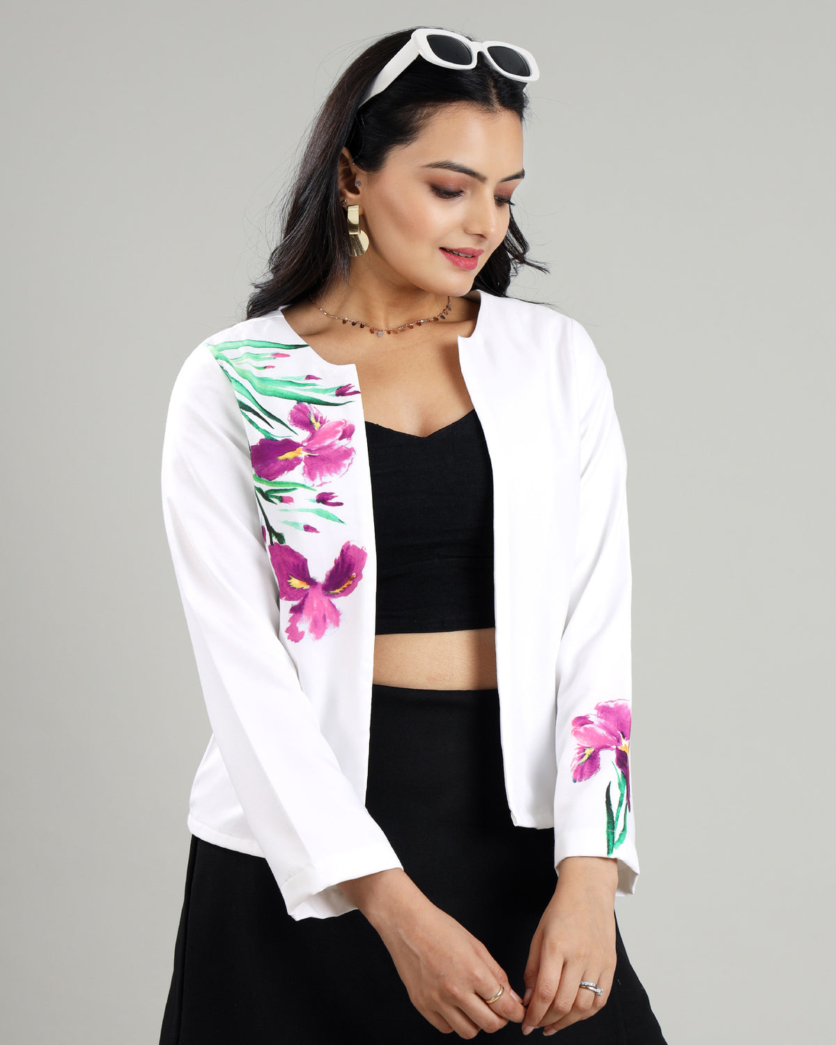 The Floral Remix: Women's Patchwork Print Jacket
