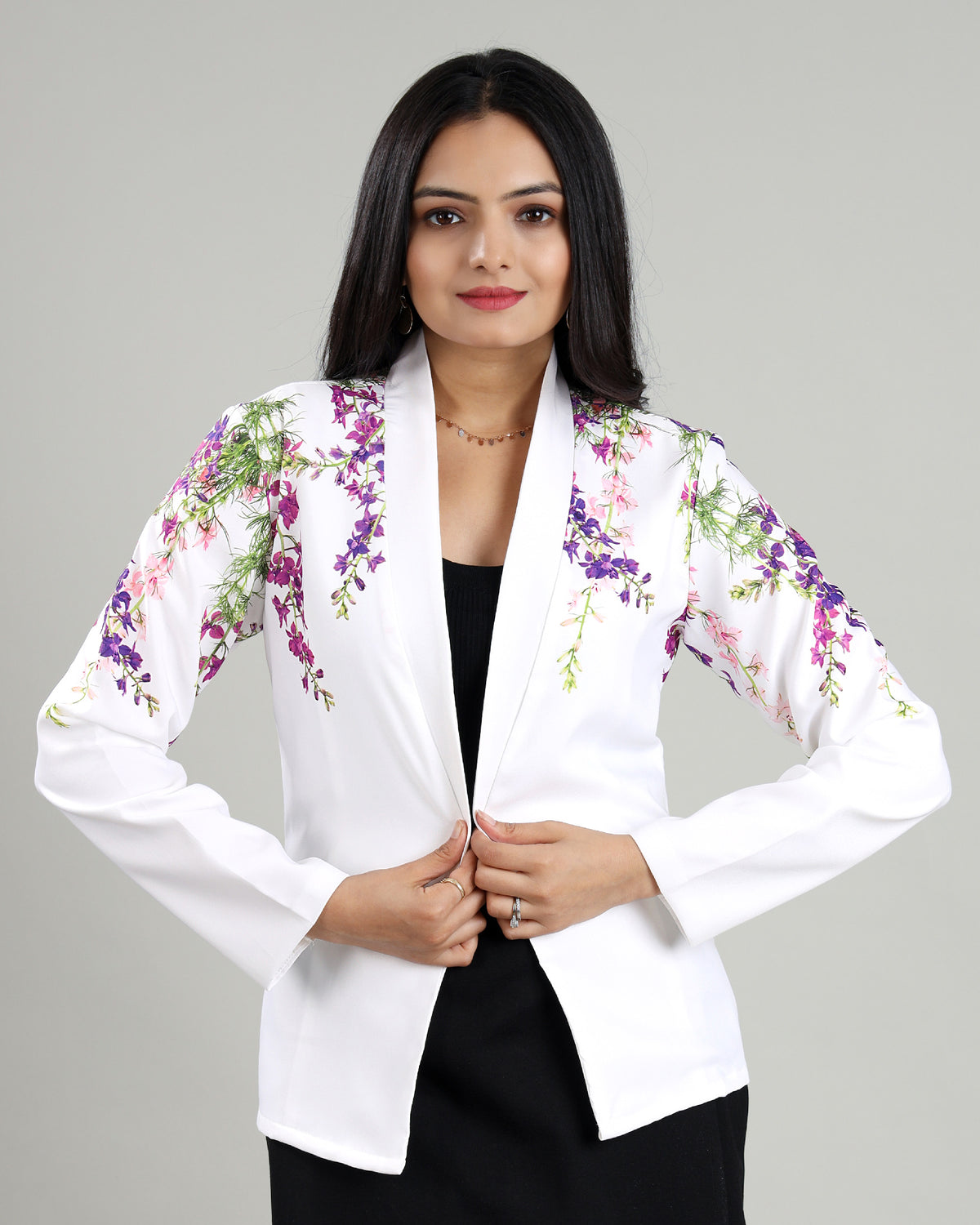 Floral with a Twist: A Unique Women's Jacket