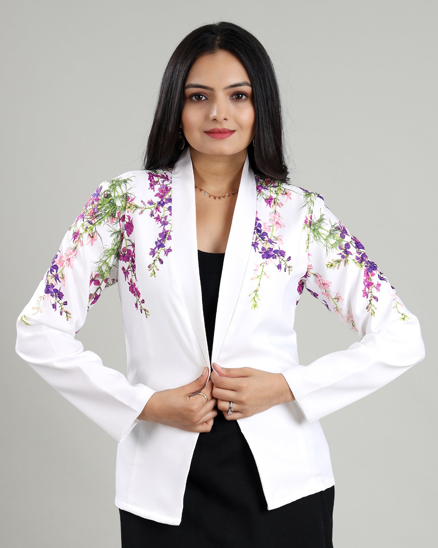 Floral with a Twist: A Unique Women's Jacket