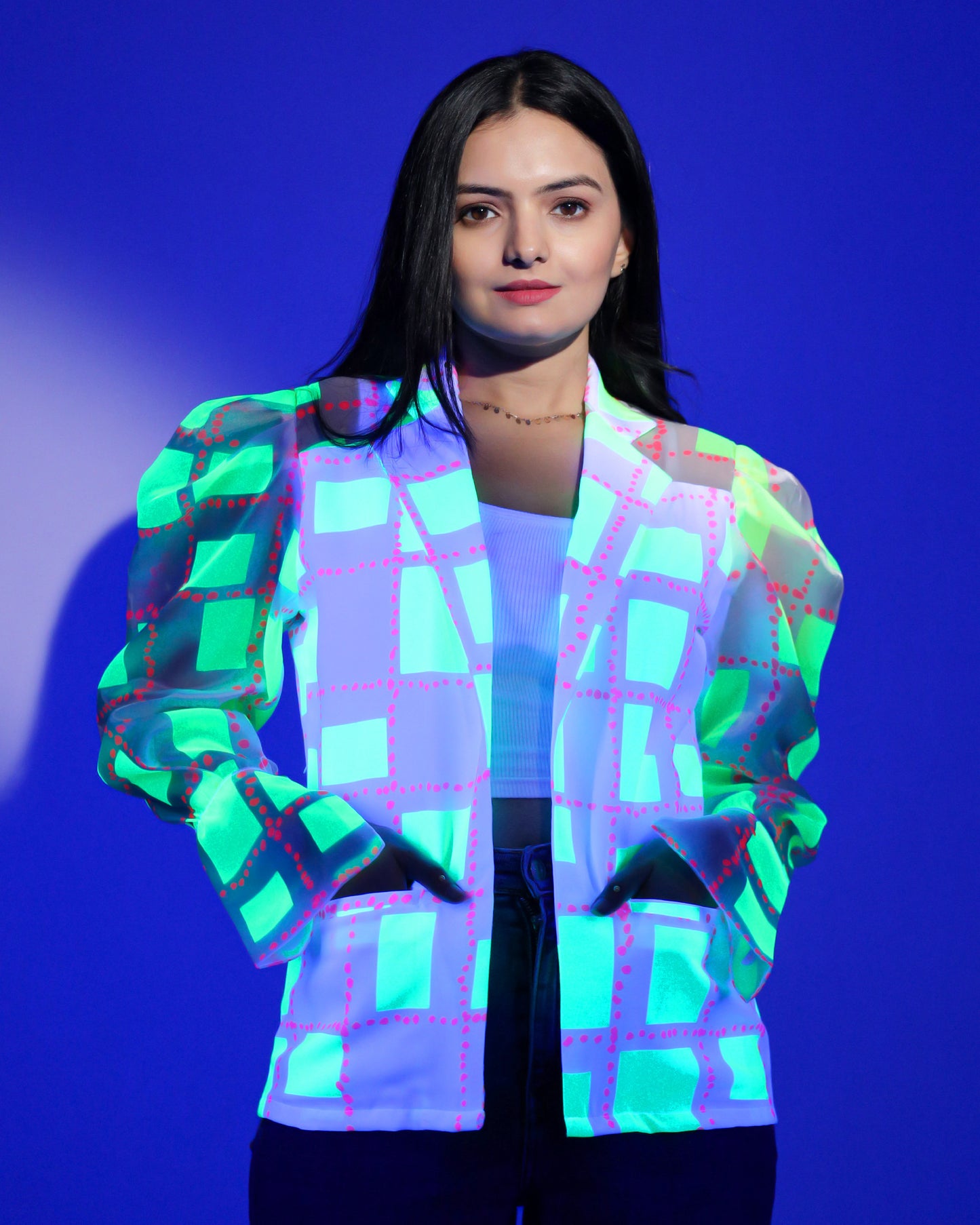 Own Your Night: Neon Light Women's Jacket