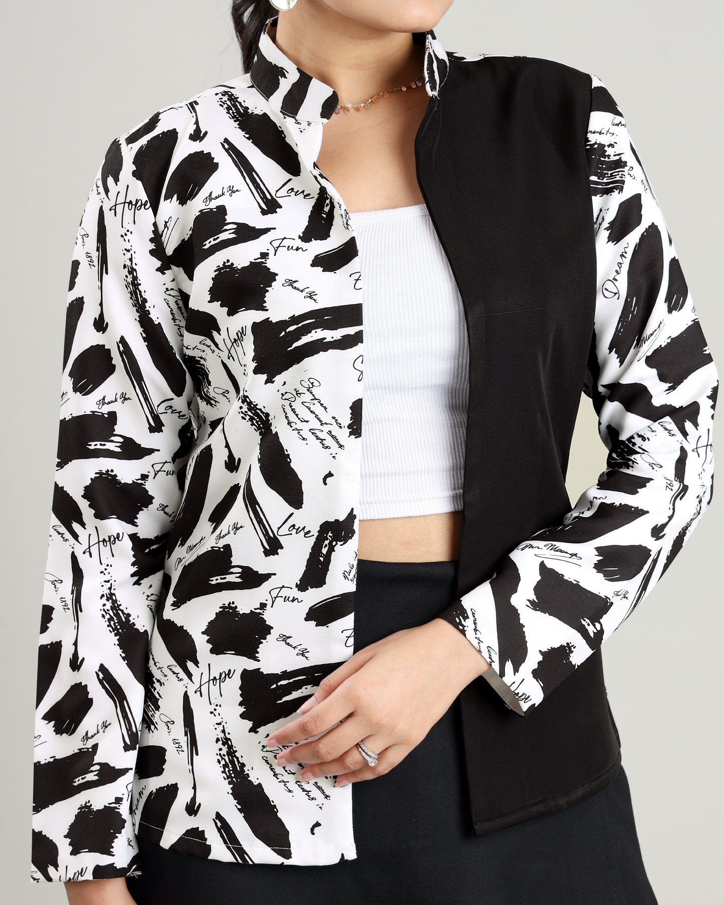 The Abstract: Two-Tone Statement Color Block Jacket