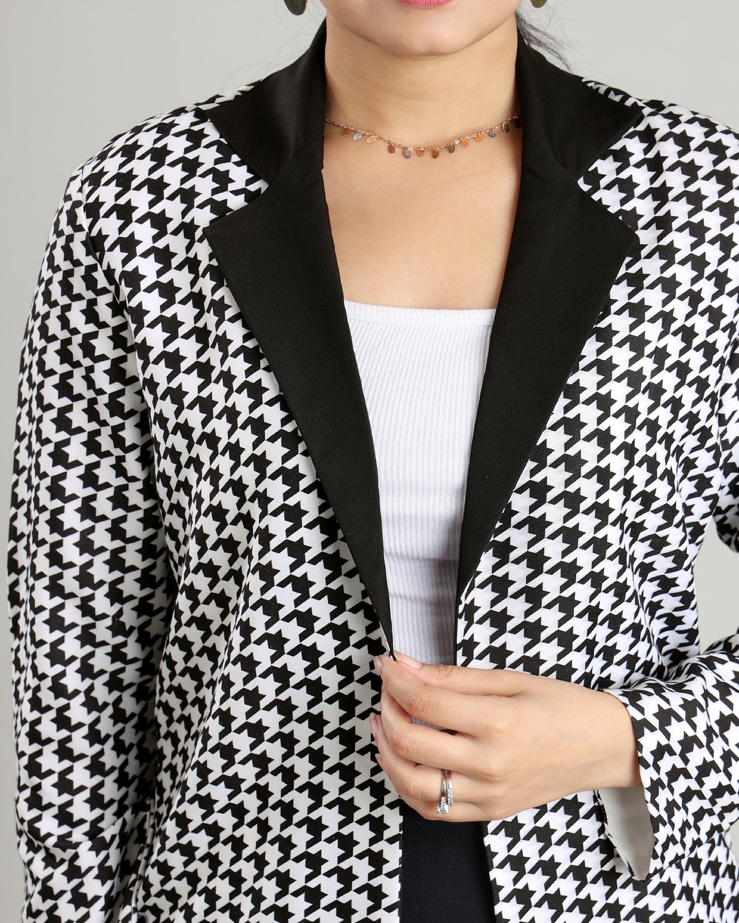 The One And Only: Black & White Patterned Jacket
