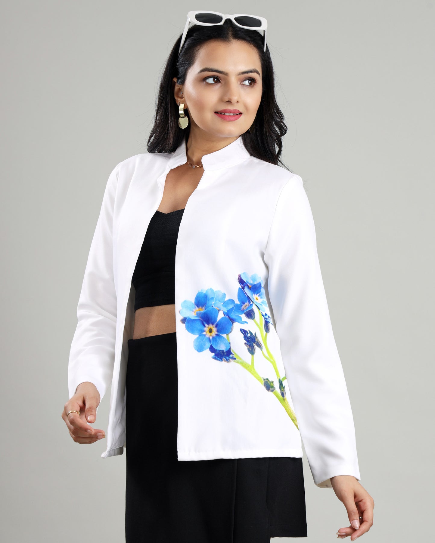 The Show-Stopping White Floral Jacket