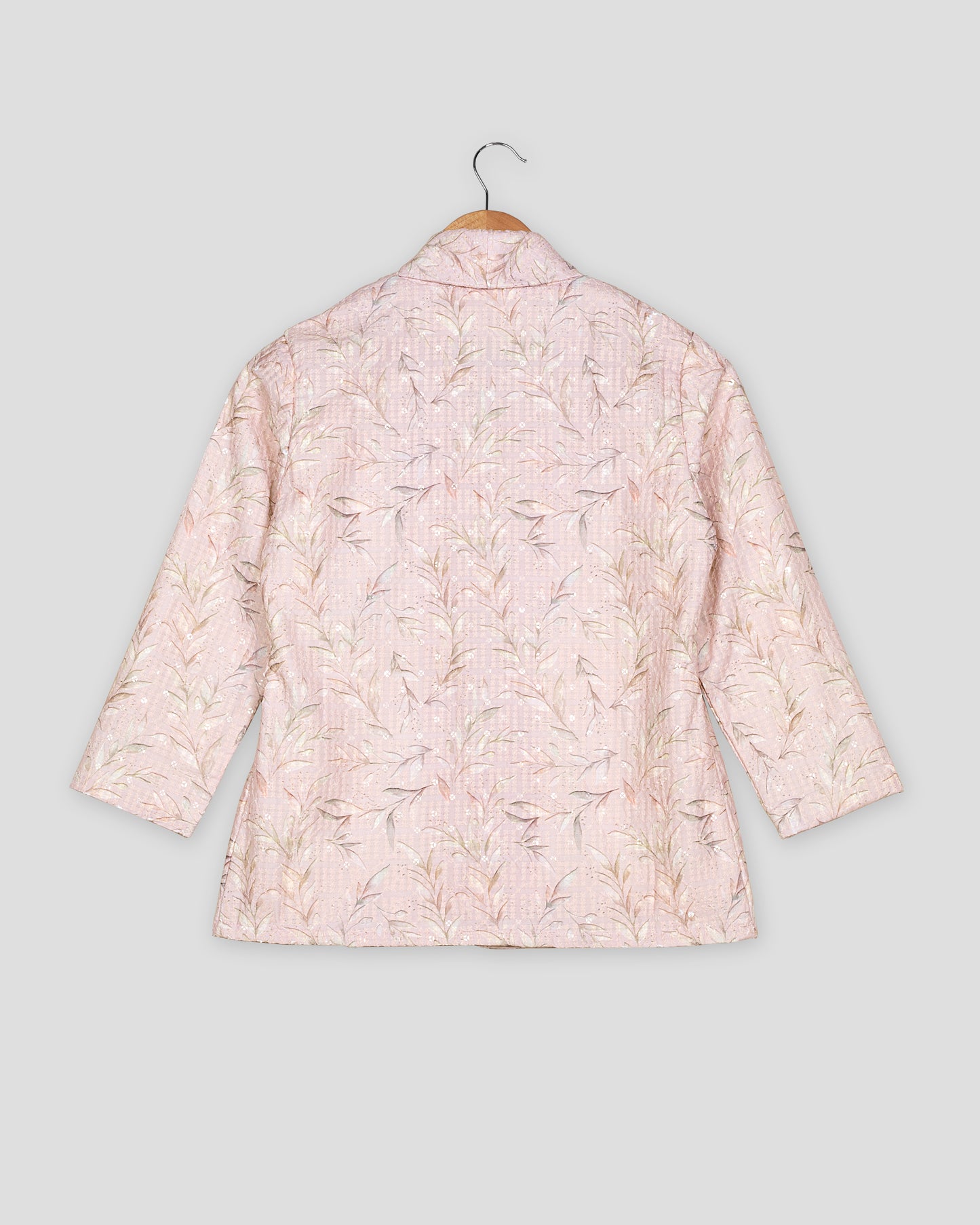 Sequins Thread Work Embroidery Leaf Women's Jacket