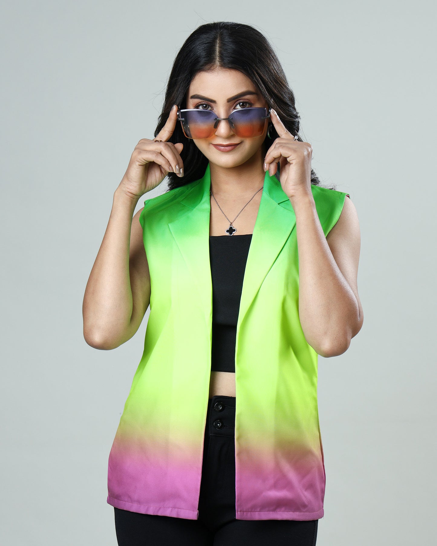 The Ombre Look: Women's Sleeveless Jacket