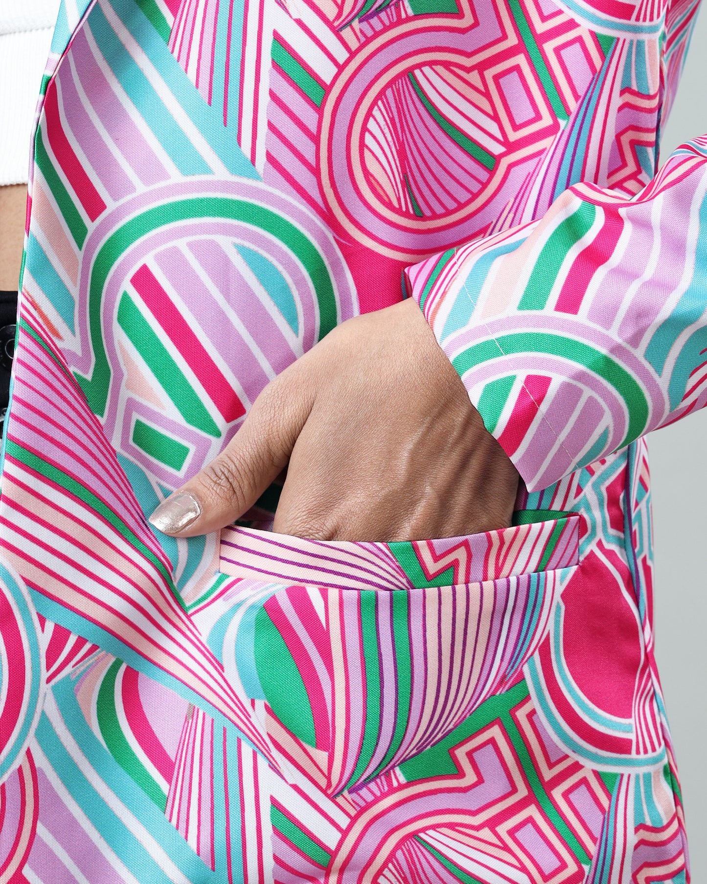 Unveiling Art: Women's Abstract Jacket