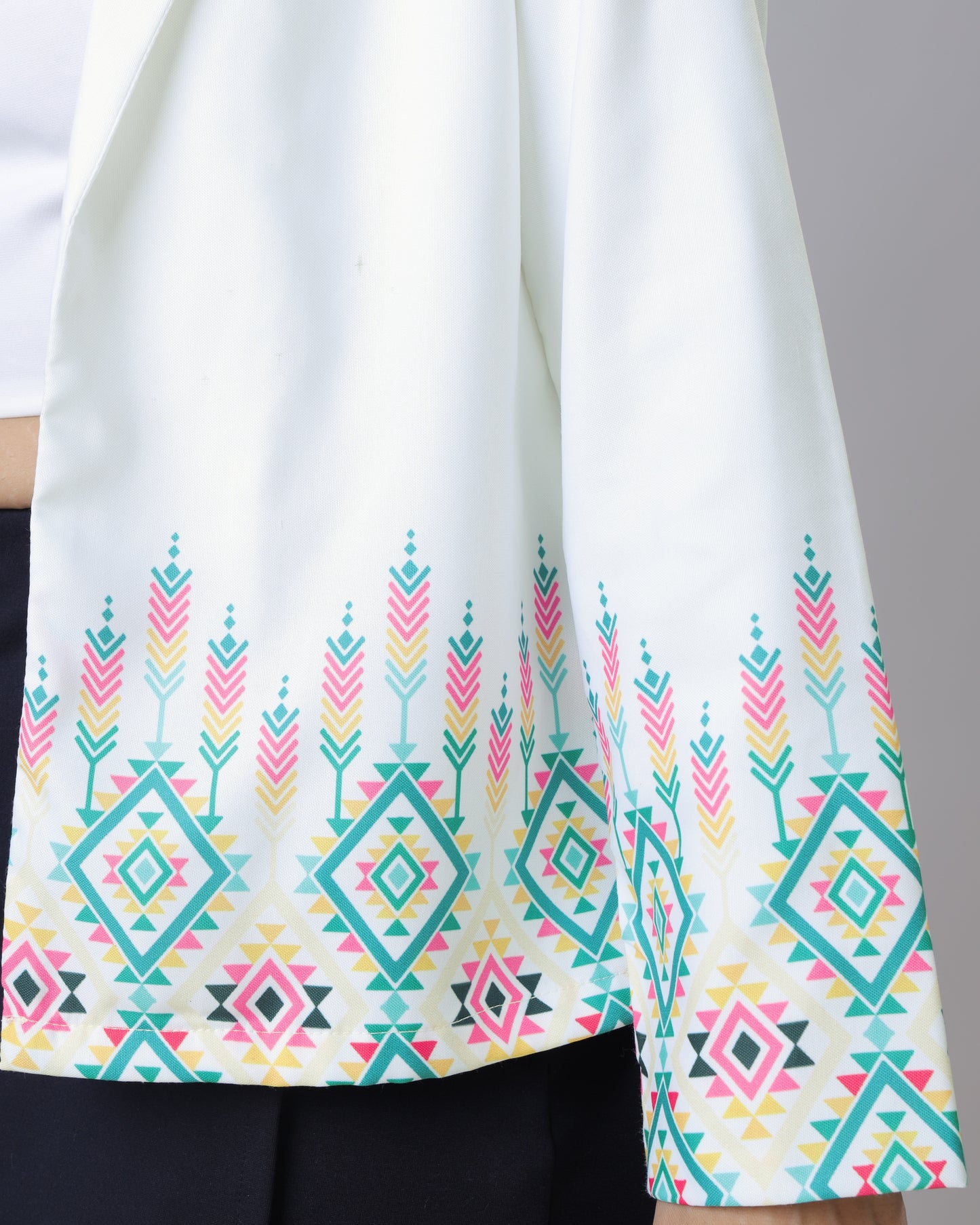 Traditional Ikkat Inspire Print Daman Jacket