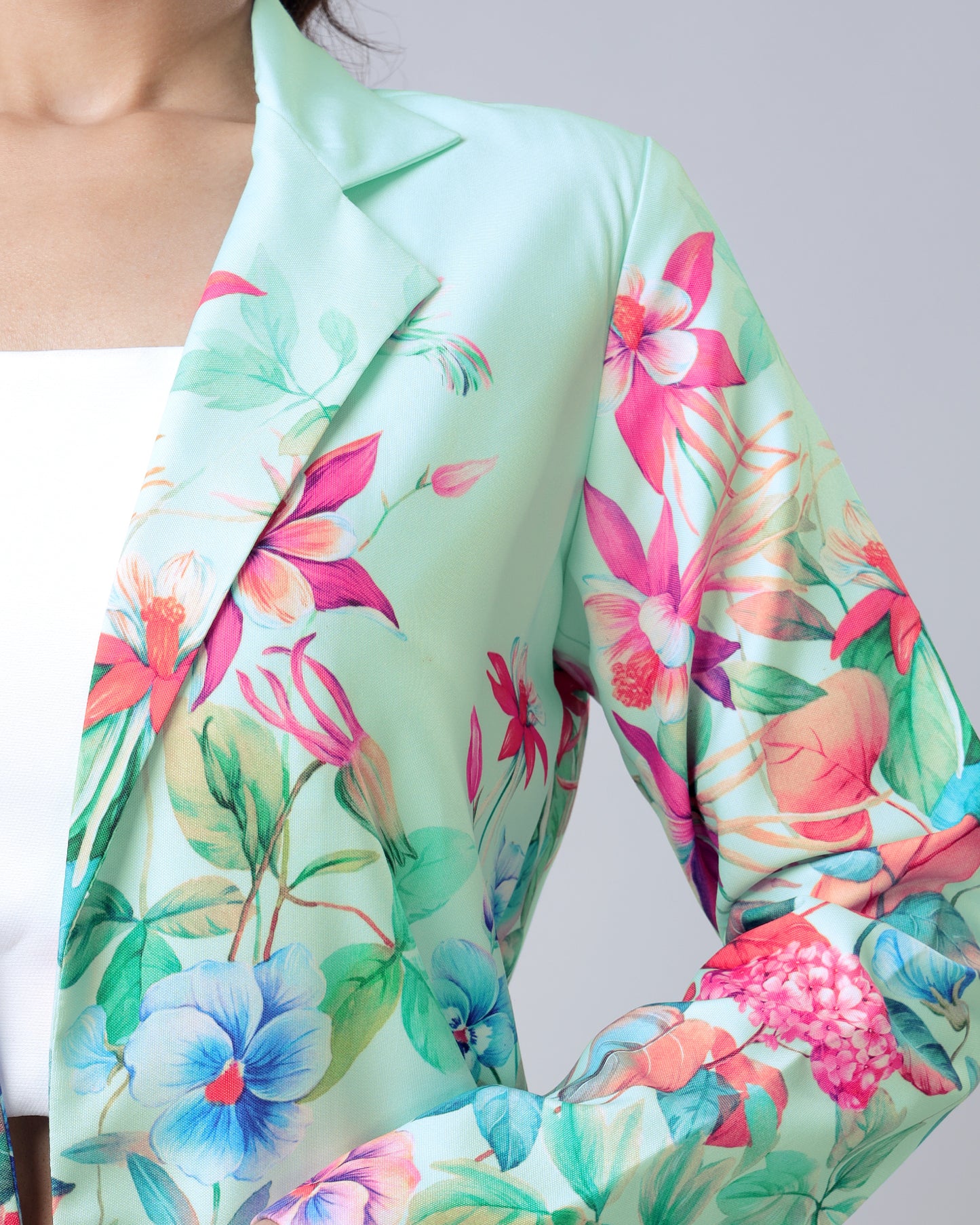 Fashion Forward Floral Collar Women's Jacket