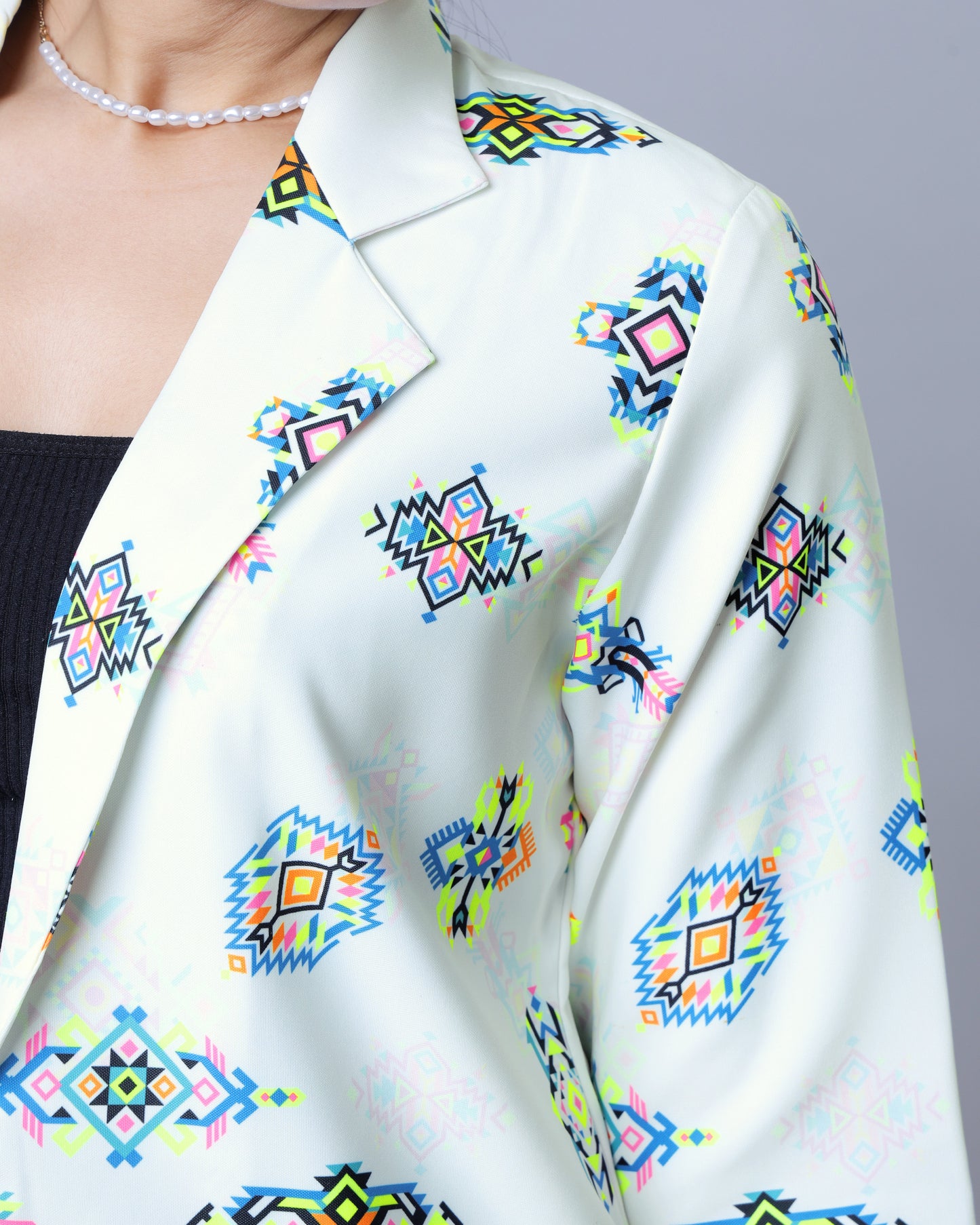 Patola Pop – Heritage Neon Women's Jacket With a Modern Twist