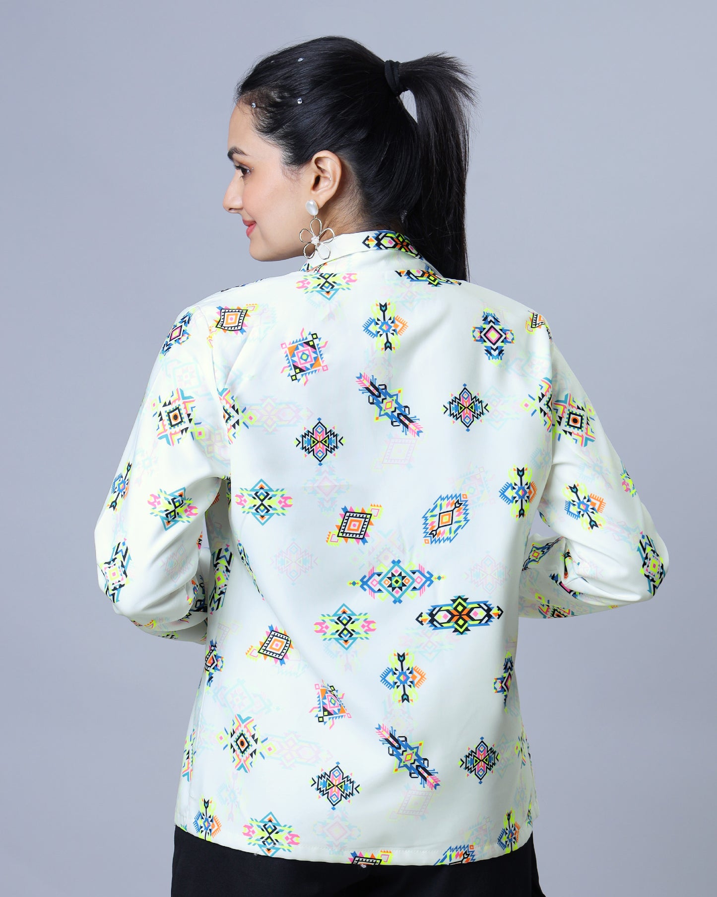 Patola Pop – Heritage Neon Women's Jacket With a Modern Twist