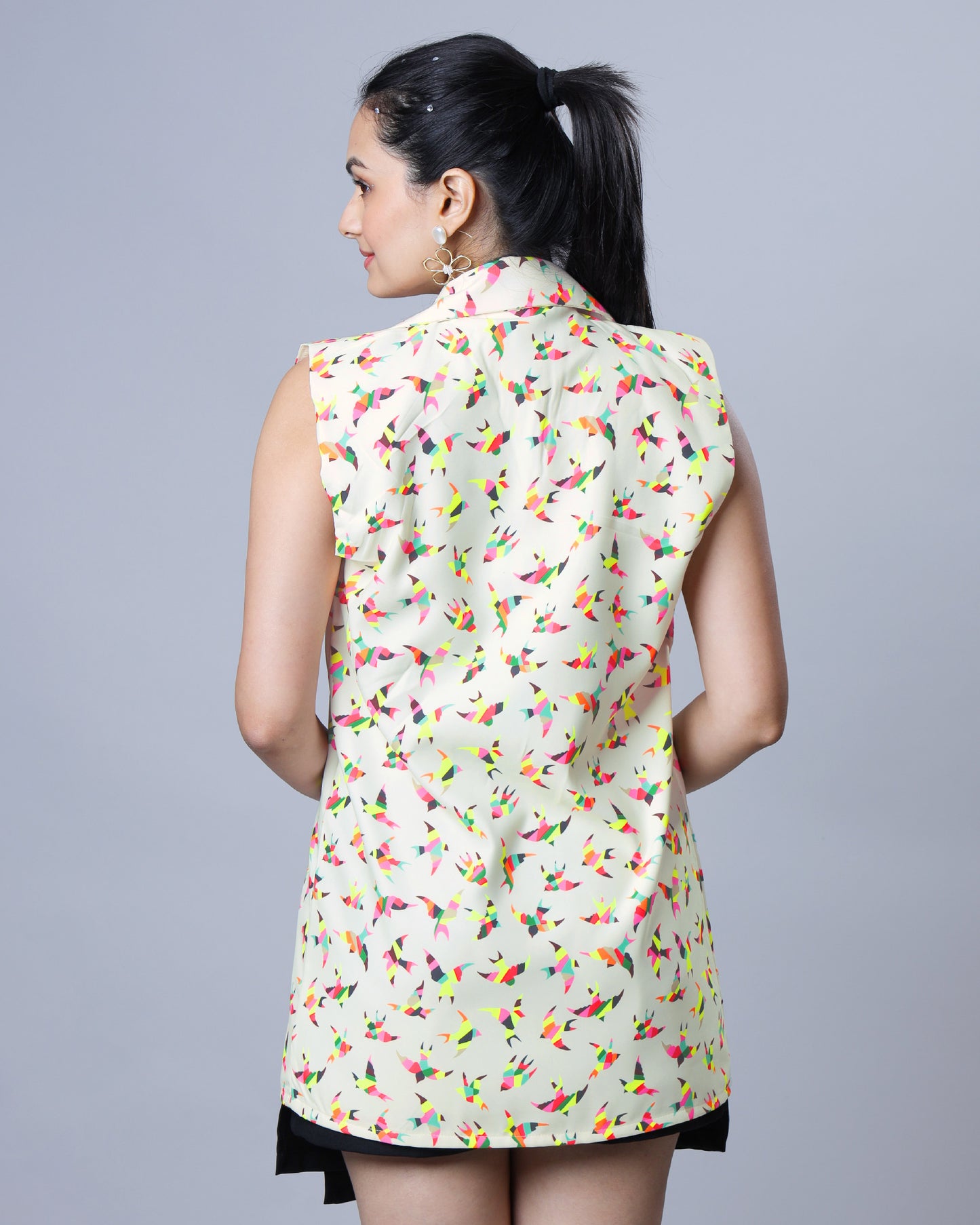 FlyLite - Women's Sleeveless Neon Birds Jacket For 24/7 Style