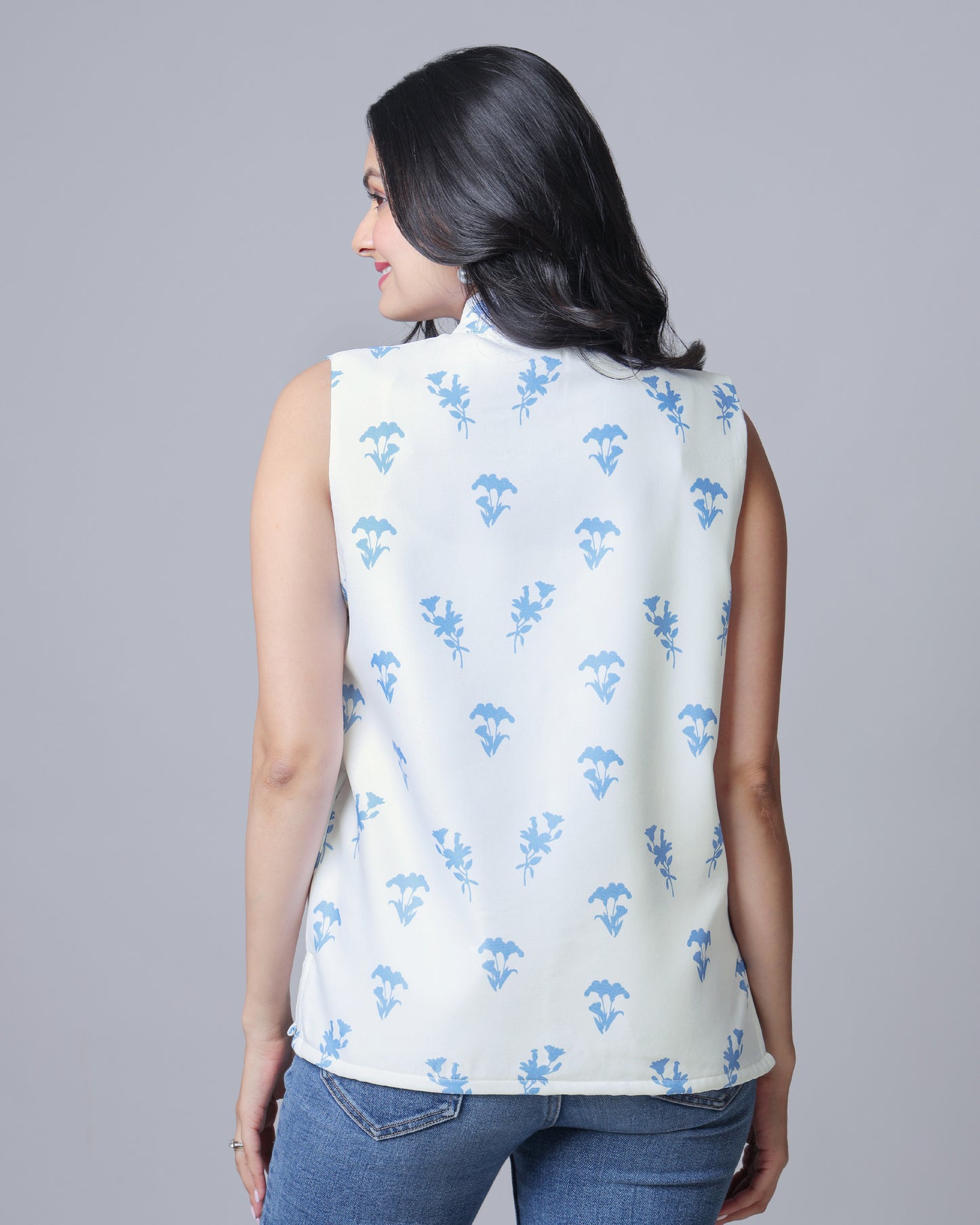 Womens Smart Fit Jacket with Trendy Aesthetic Floral
