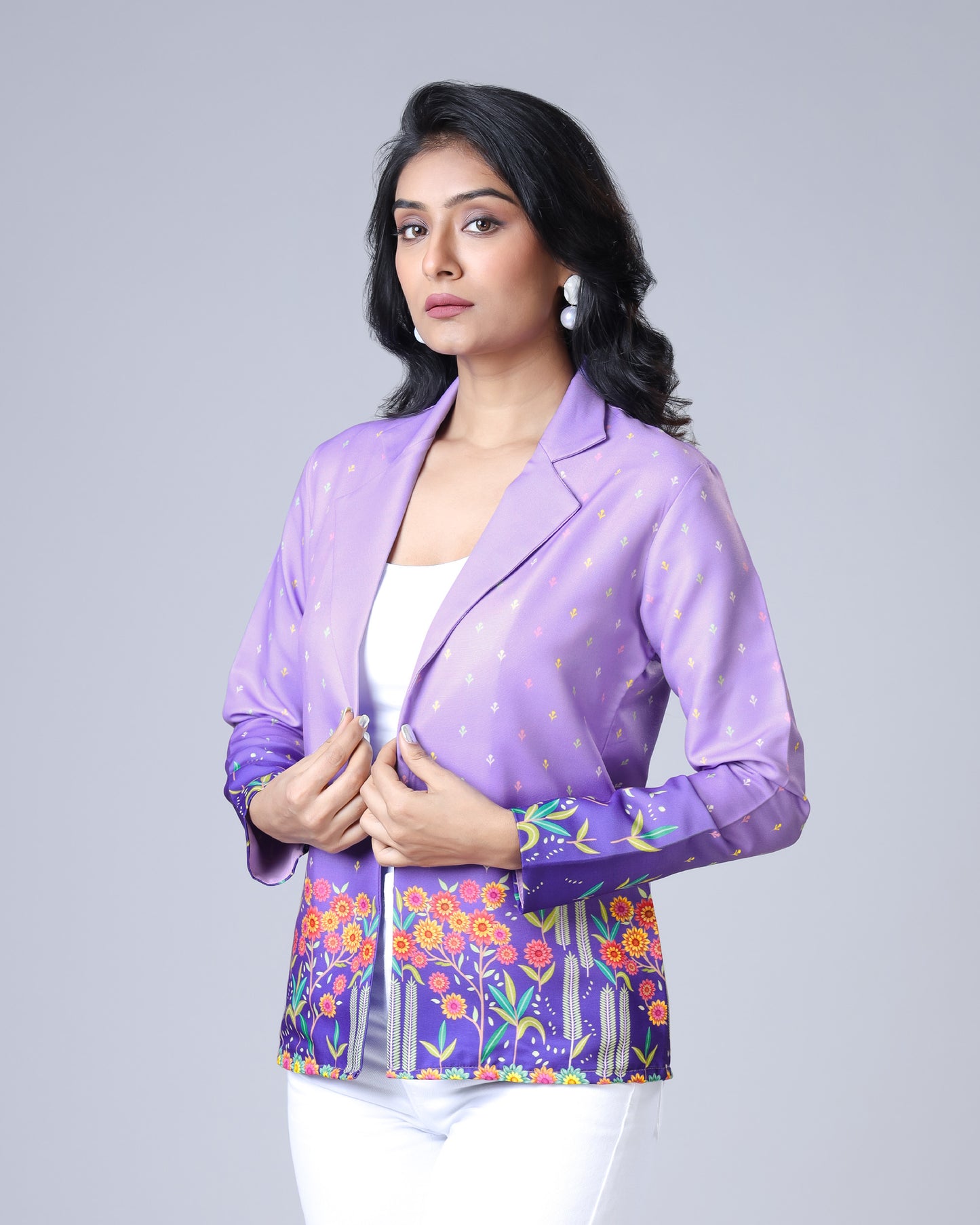 Trend Bana Diya - Women's Ombre Jacket With Swag Collar