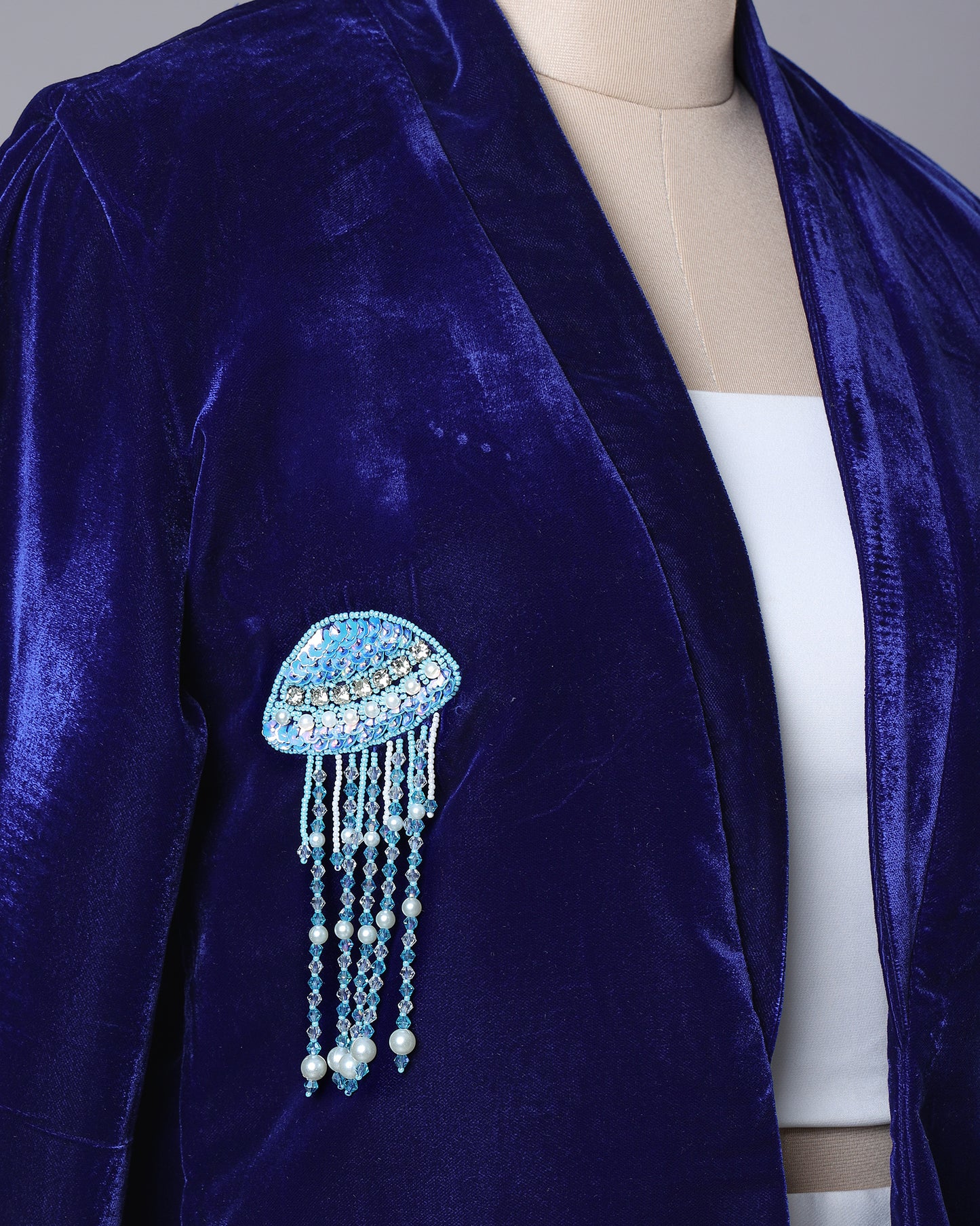 LuxeVera Velvet Womens Jacket with Exquisite Handwork