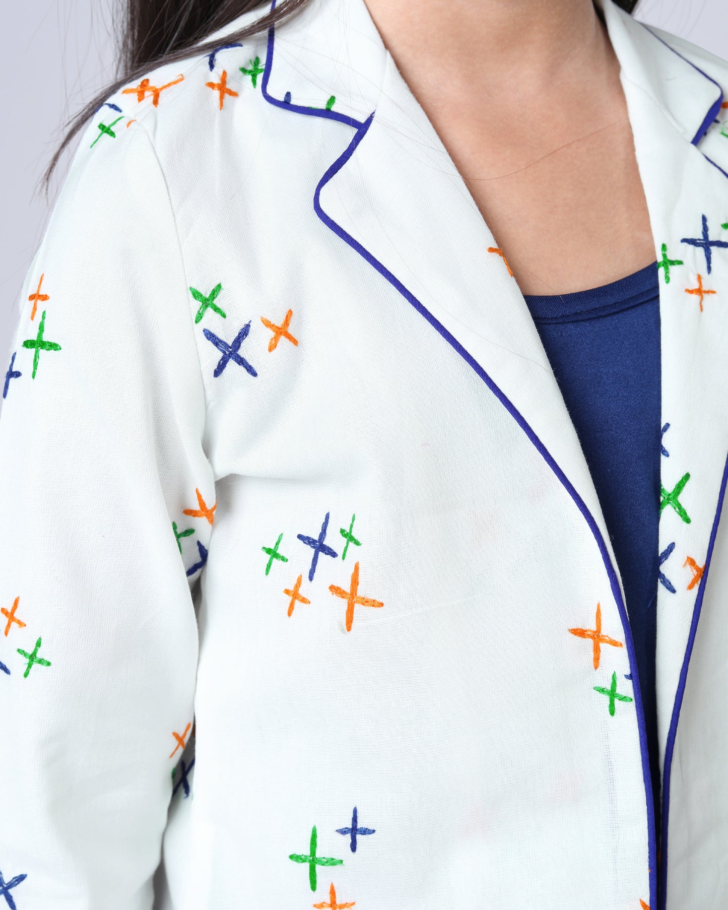Proudly Indian ❤️ Embroidery Work Girls Jacket - Everyday Patriot