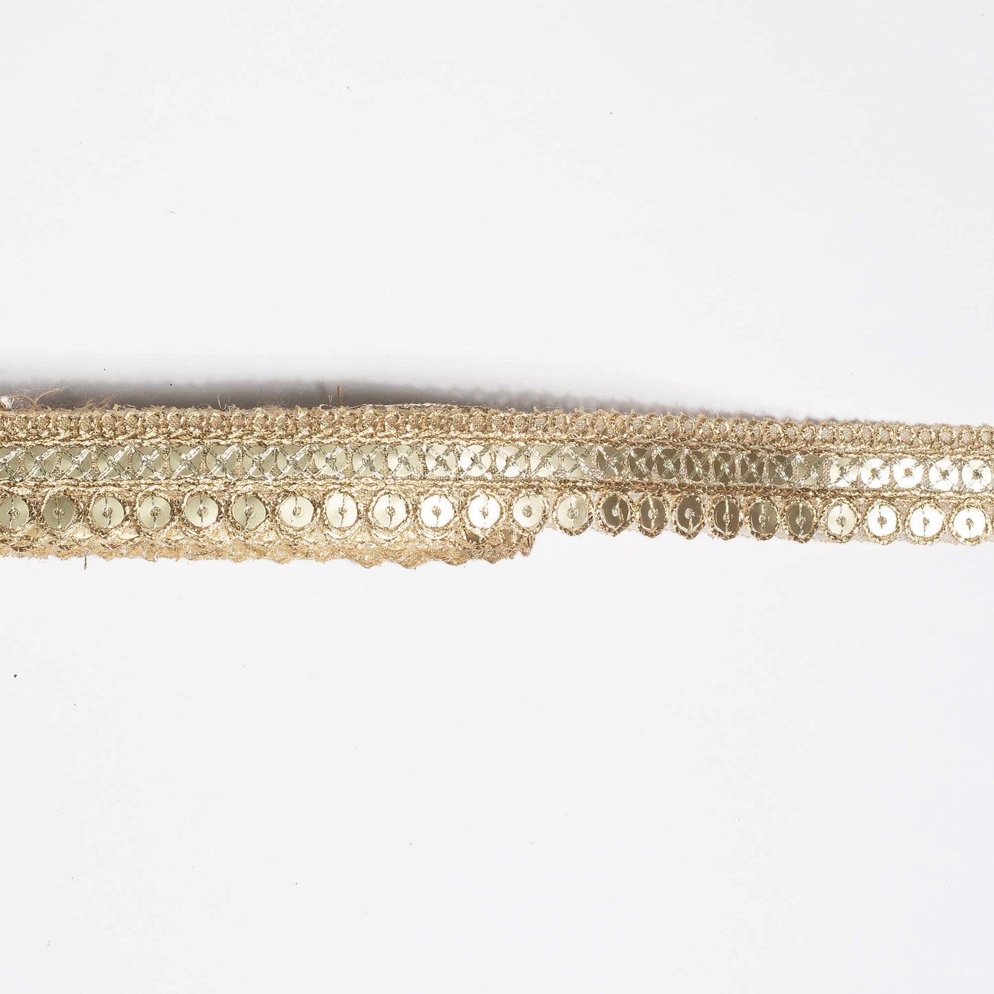 Double Sequins Infused in Fancy Look Lace (9 Mtr)